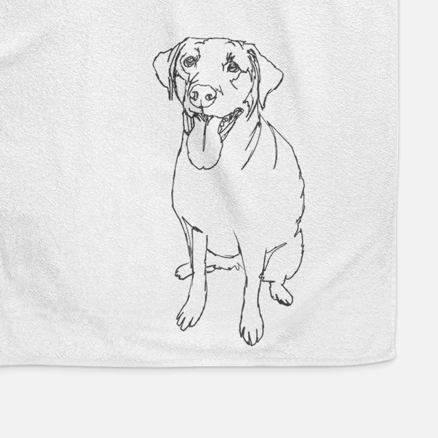 Doodled Labrador Retriever Decorative Hand Towel