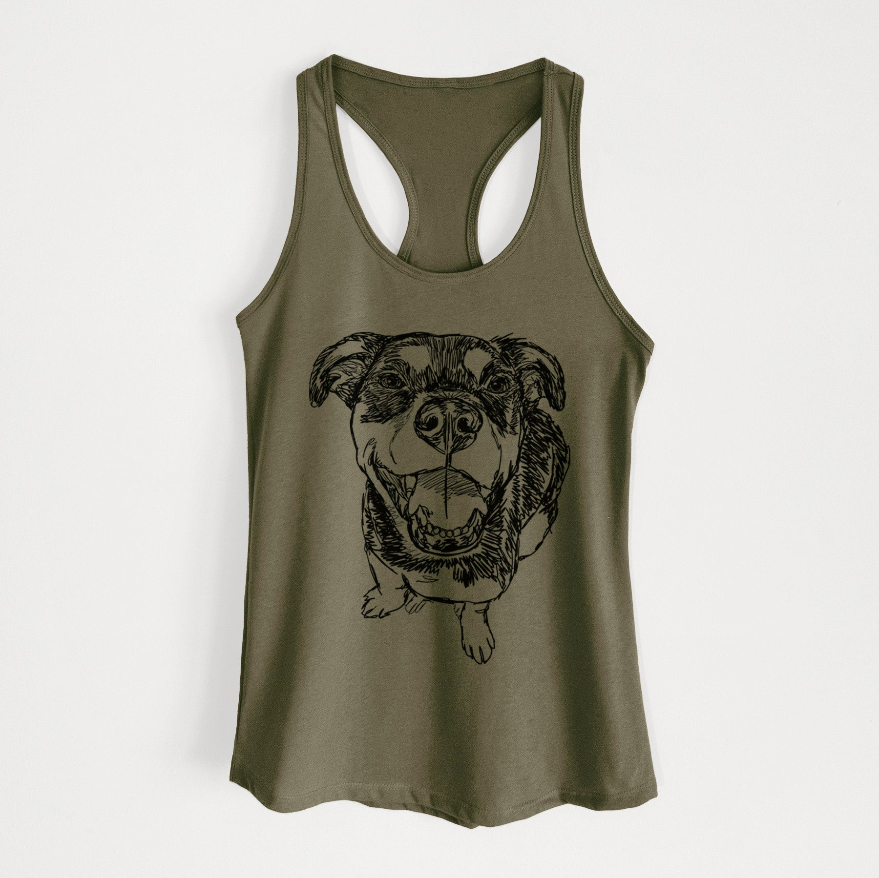 Doodled Lady Kane the Reagle - Women's Racerback Tanktop