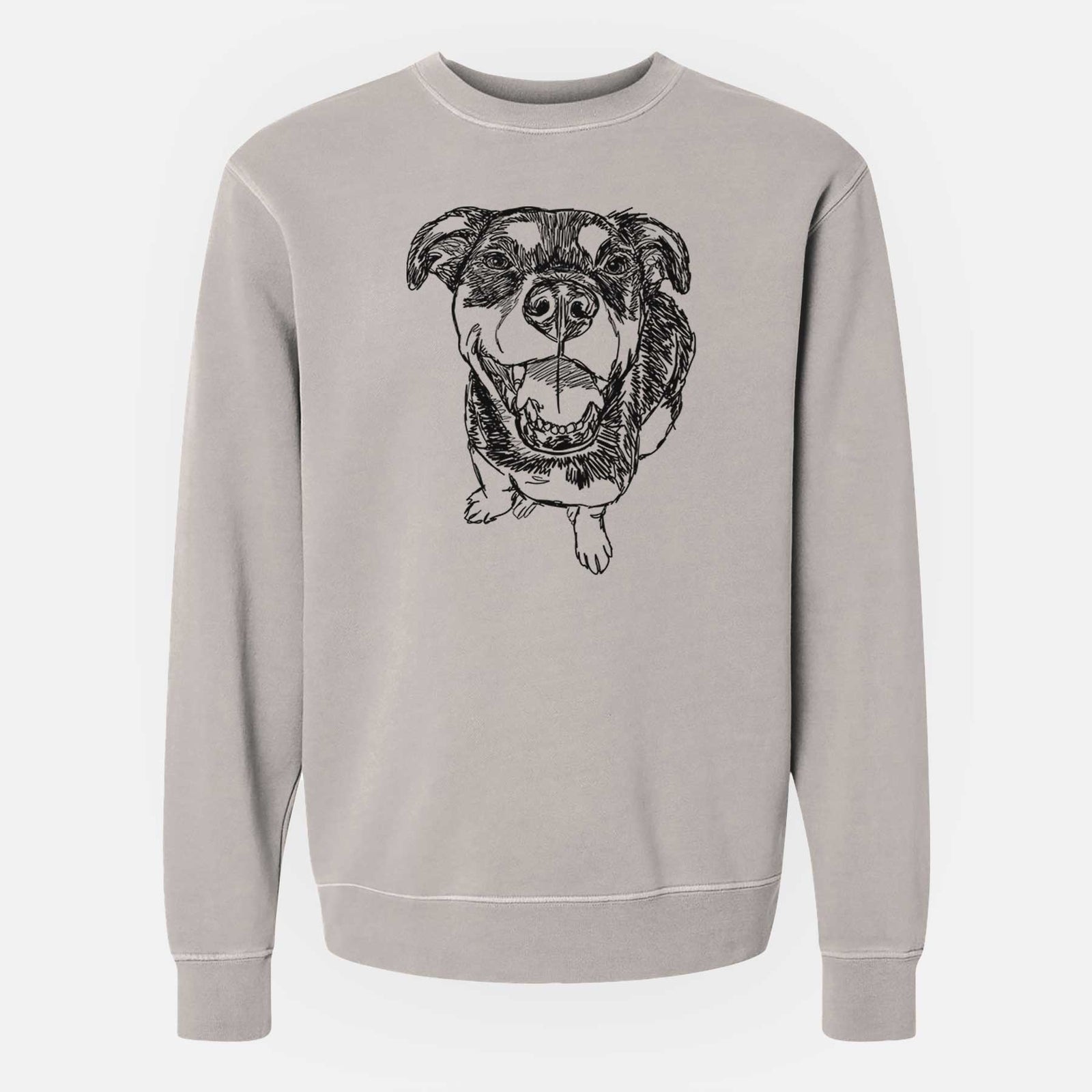 Doodled Lady Kane the Reagle - Unisex Pigment Dyed Crew Sweatshirt