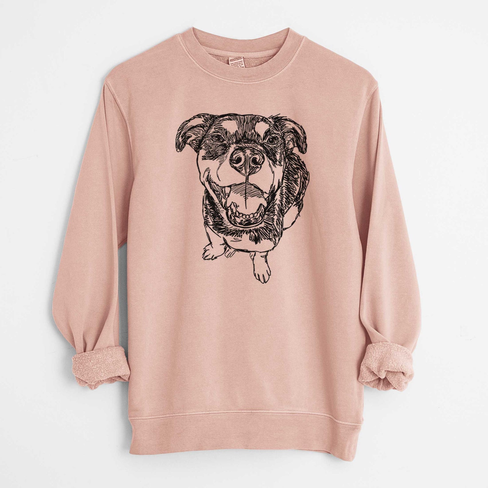 Doodled Lady Kane the Reagle - Unisex Pigment Dyed Crew Sweatshirt