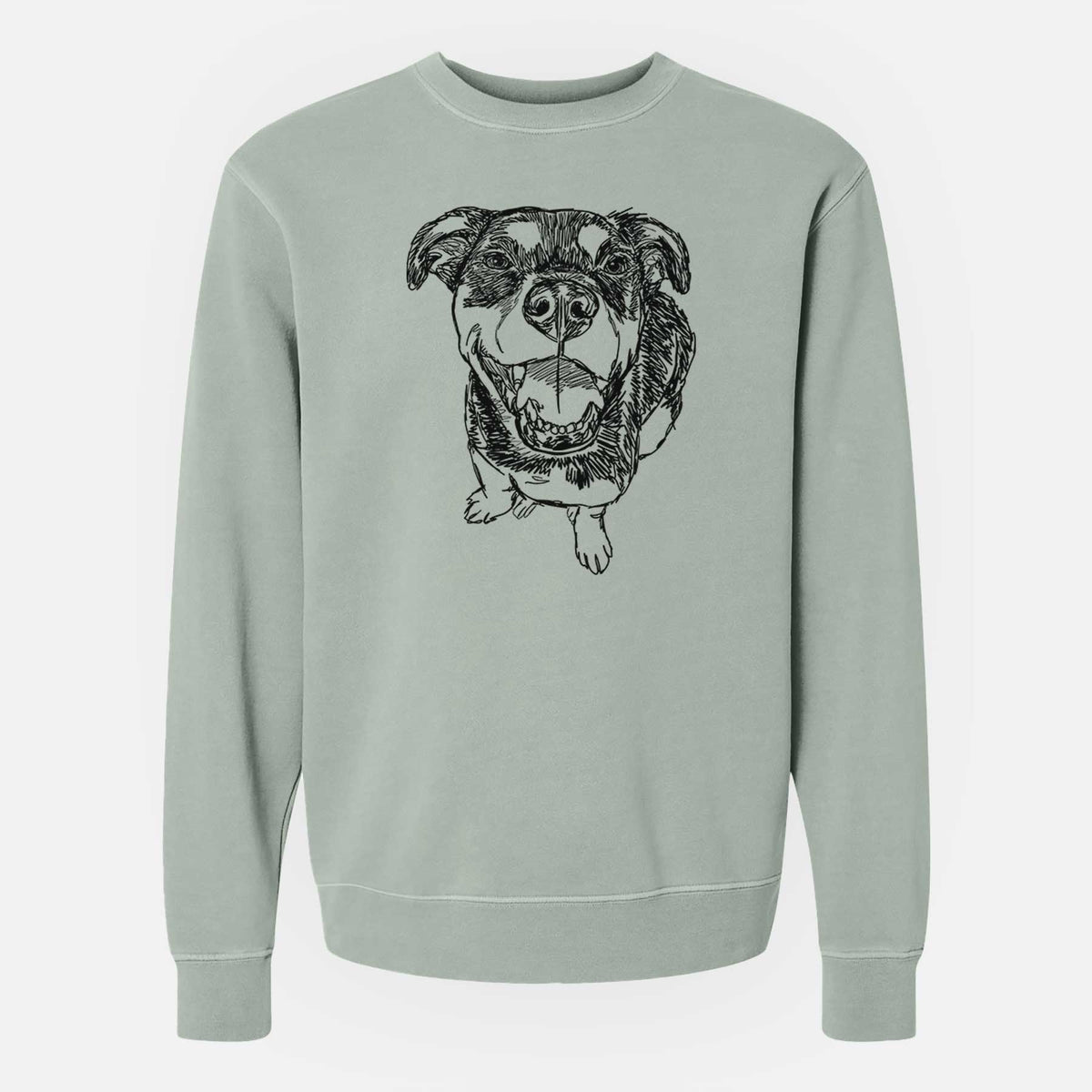 Doodled Lady Kane the Reagle - Unisex Pigment Dyed Crew Sweatshirt