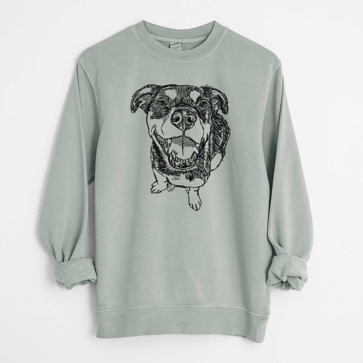 Doodled Lady Kane the Reagle - Unisex Pigment Dyed Crew Sweatshirt
