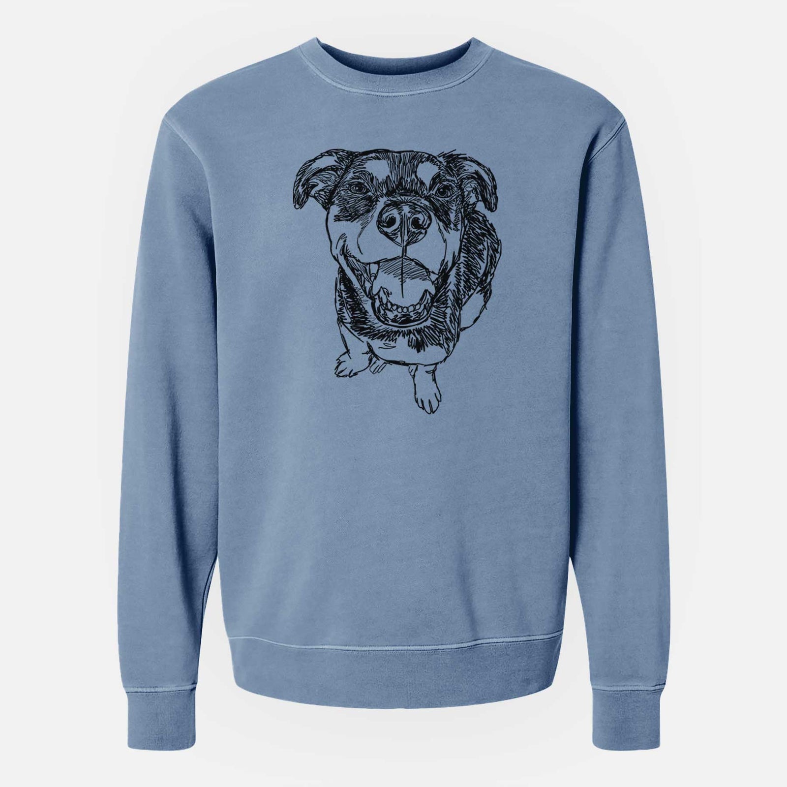 Doodled Lady Kane the Reagle - Unisex Pigment Dyed Crew Sweatshirt