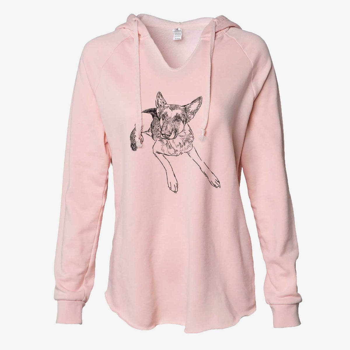 Doodled Lance the German Shepherd - Cali Wave Hooded Sweatshirt