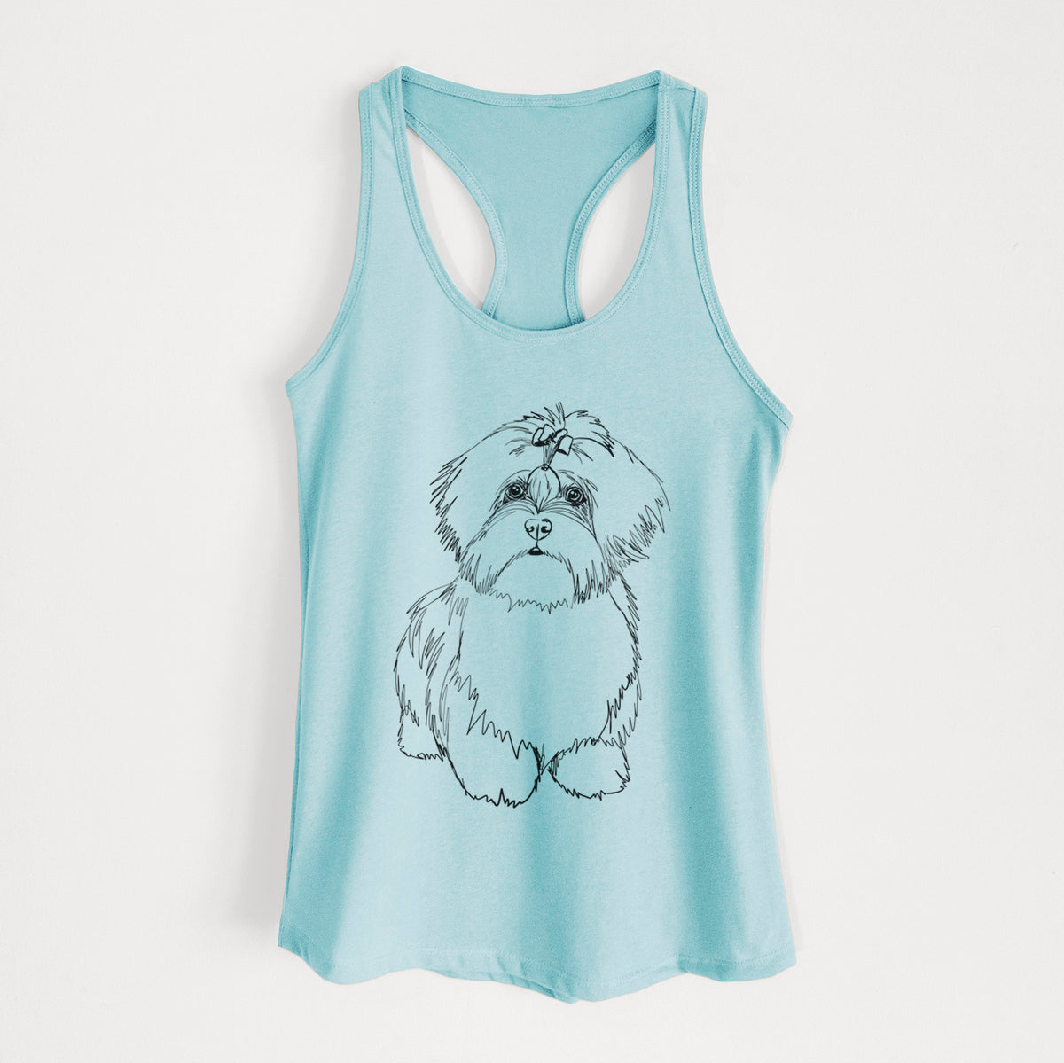 Doodled Laney the Lhasa Apso - Women&#39;s Racerback Tanktop