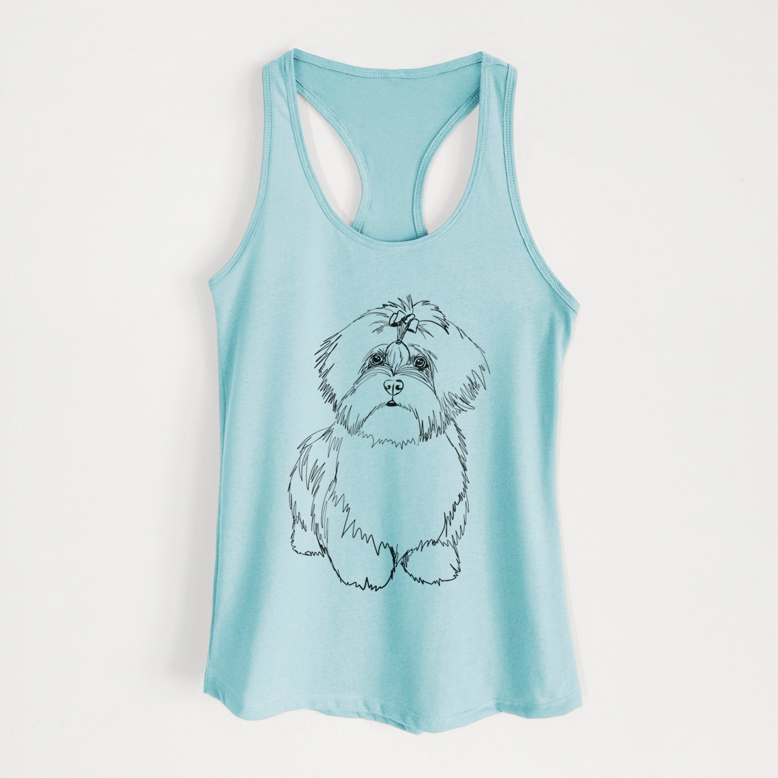 Doodled Laney the Lhasa Apso - Women's Racerback Tanktop