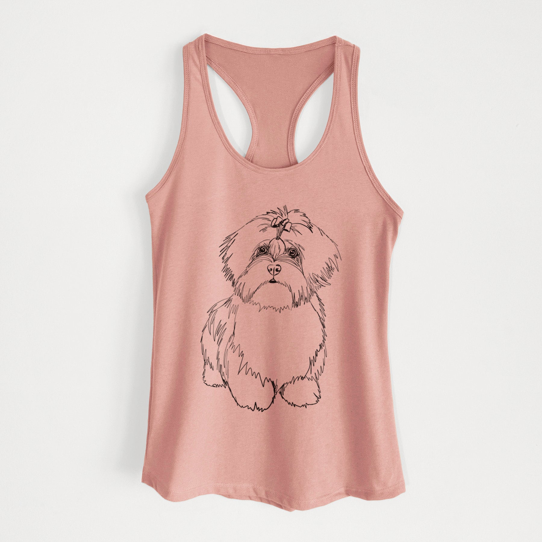 Doodled Laney the Lhasa Apso - Women's Racerback Tanktop