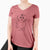 Doodled Laney the Lhasa Apso - Women's V-neck Shirt