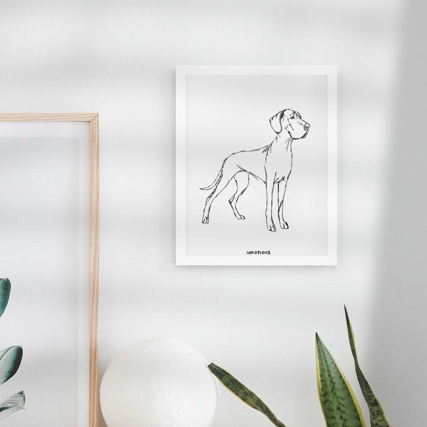 Doodled Layla the Great Dane Art Print