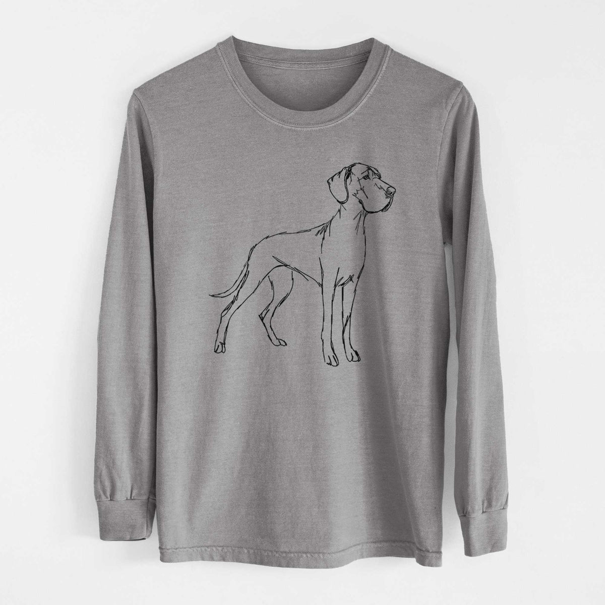 Doodled Layla the Great Dane - Heavyweight 100% Cotton Long Sleeve