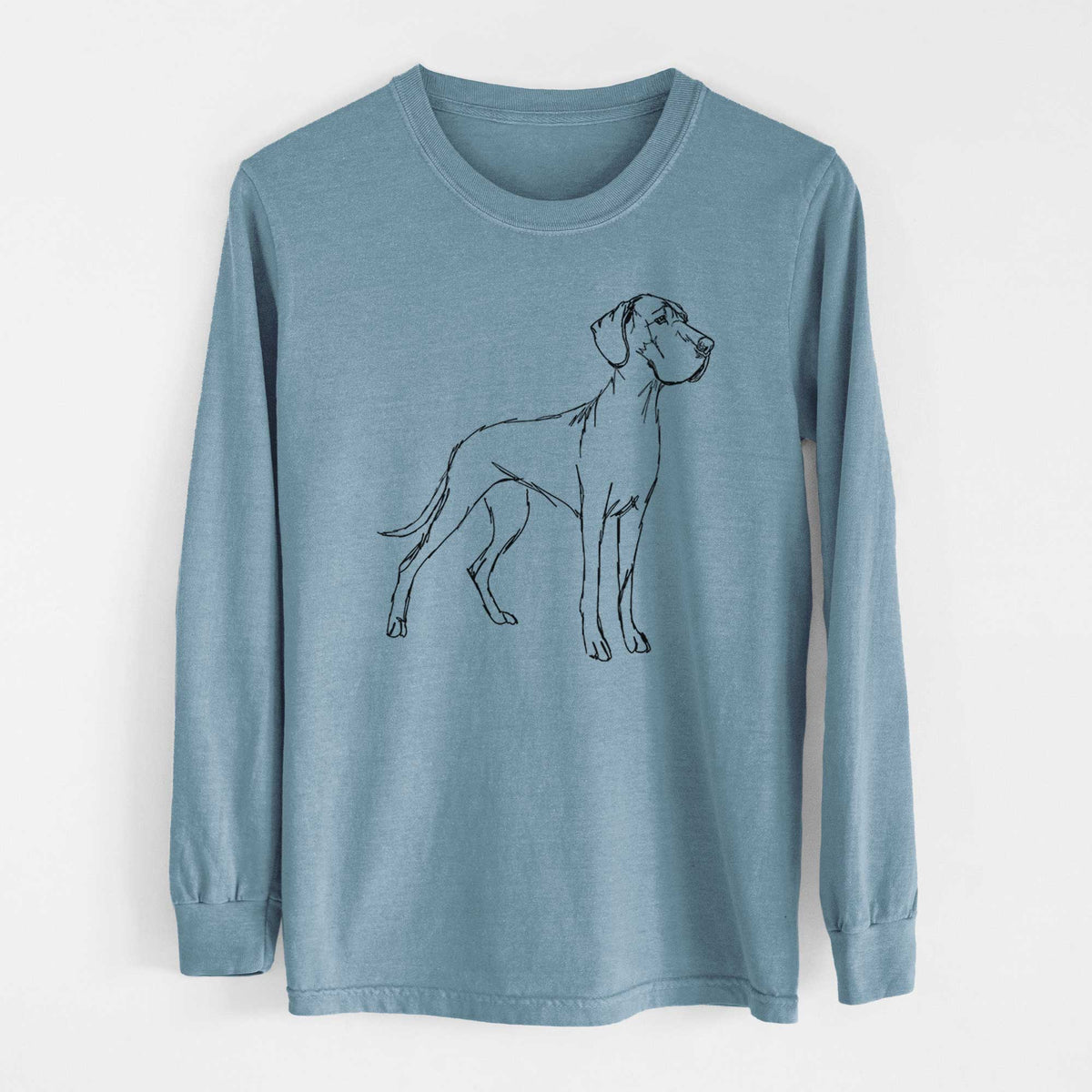 Doodled Layla the Great Dane - Heavyweight 100% Cotton Long Sleeve