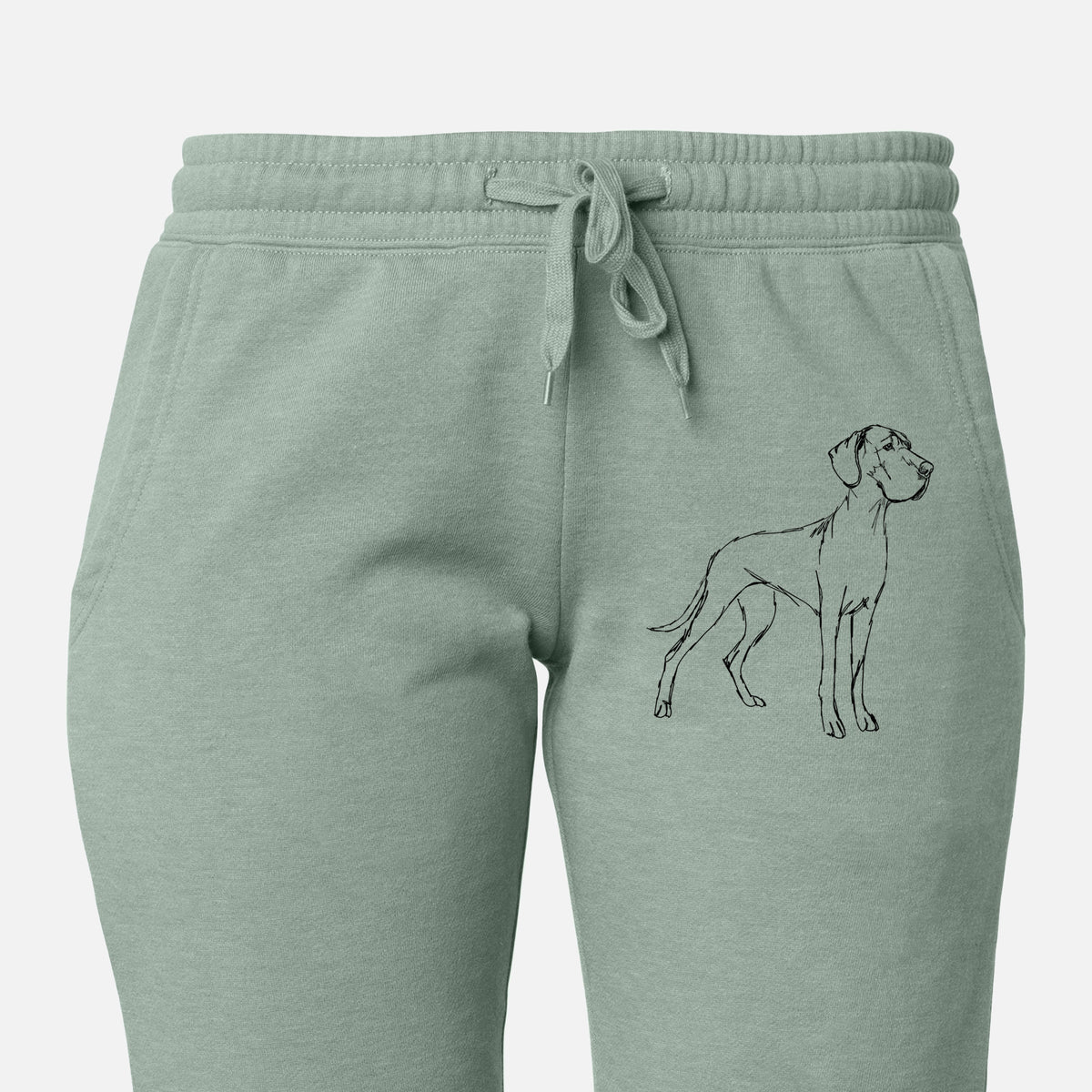 Doodled Layla the Great Dane - Women&#39;s Cali Wave Joggers