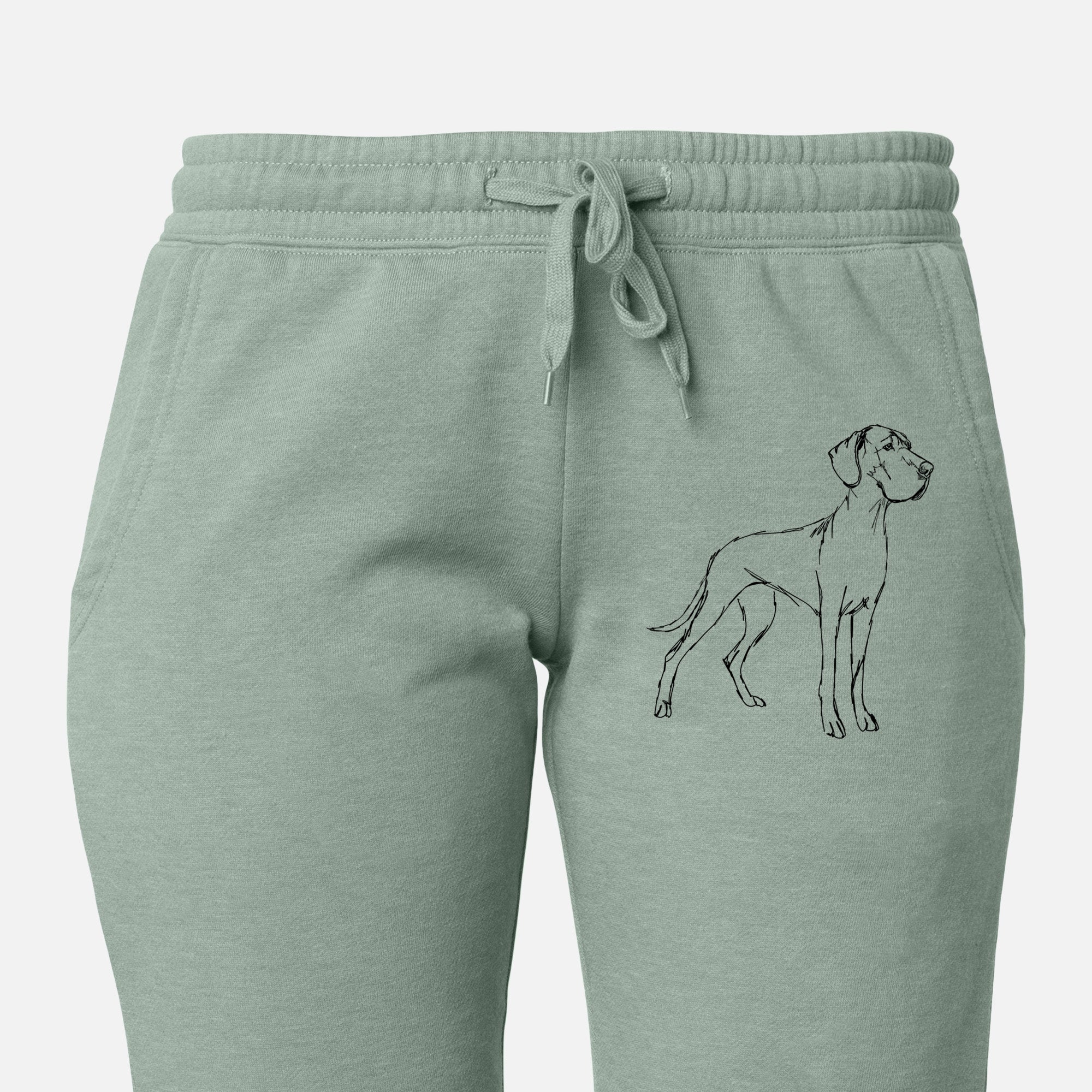 Doodled Layla the Great Dane - Women's Cali Wave Joggers