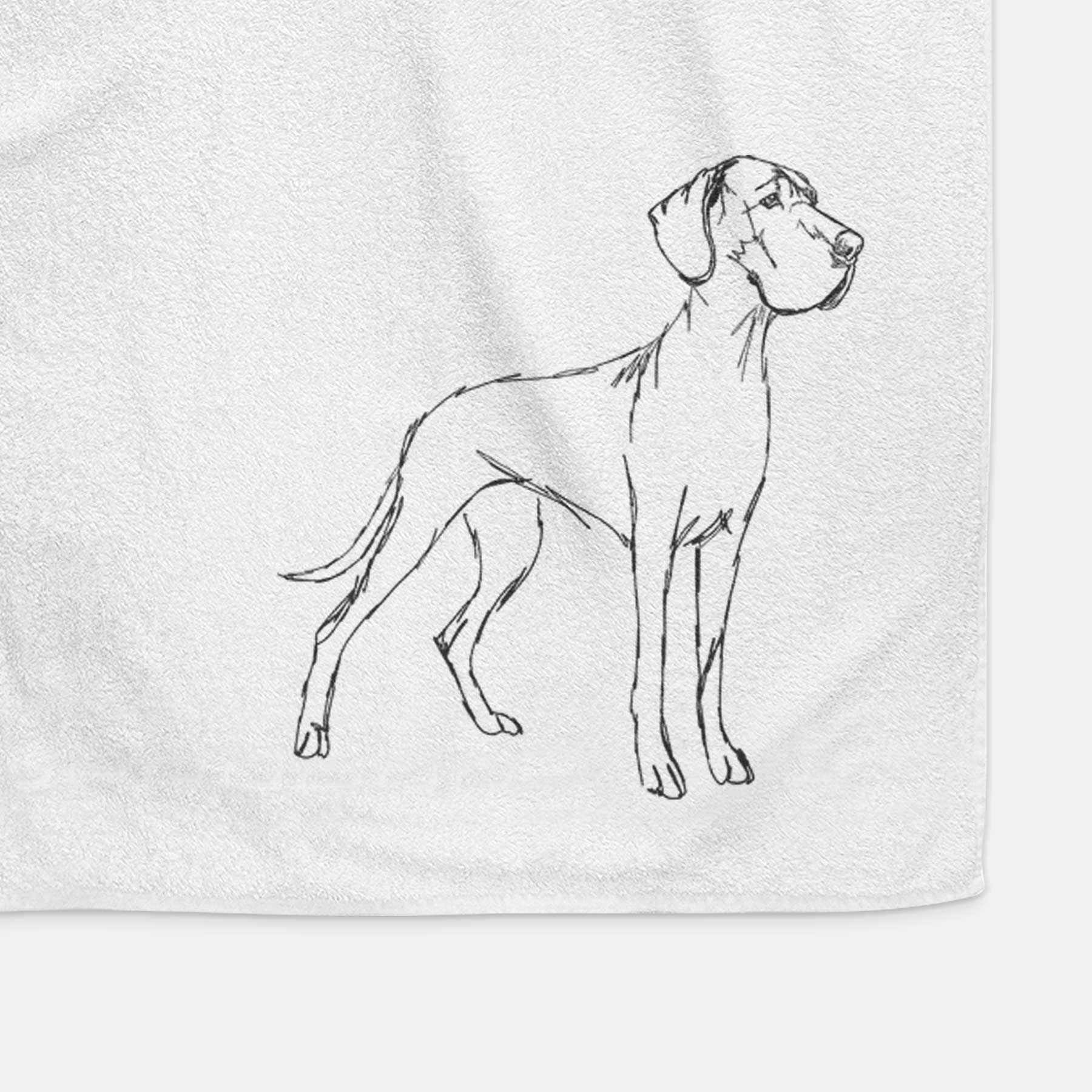 Doodled Layla the Great Dane Decorative Hand Towel