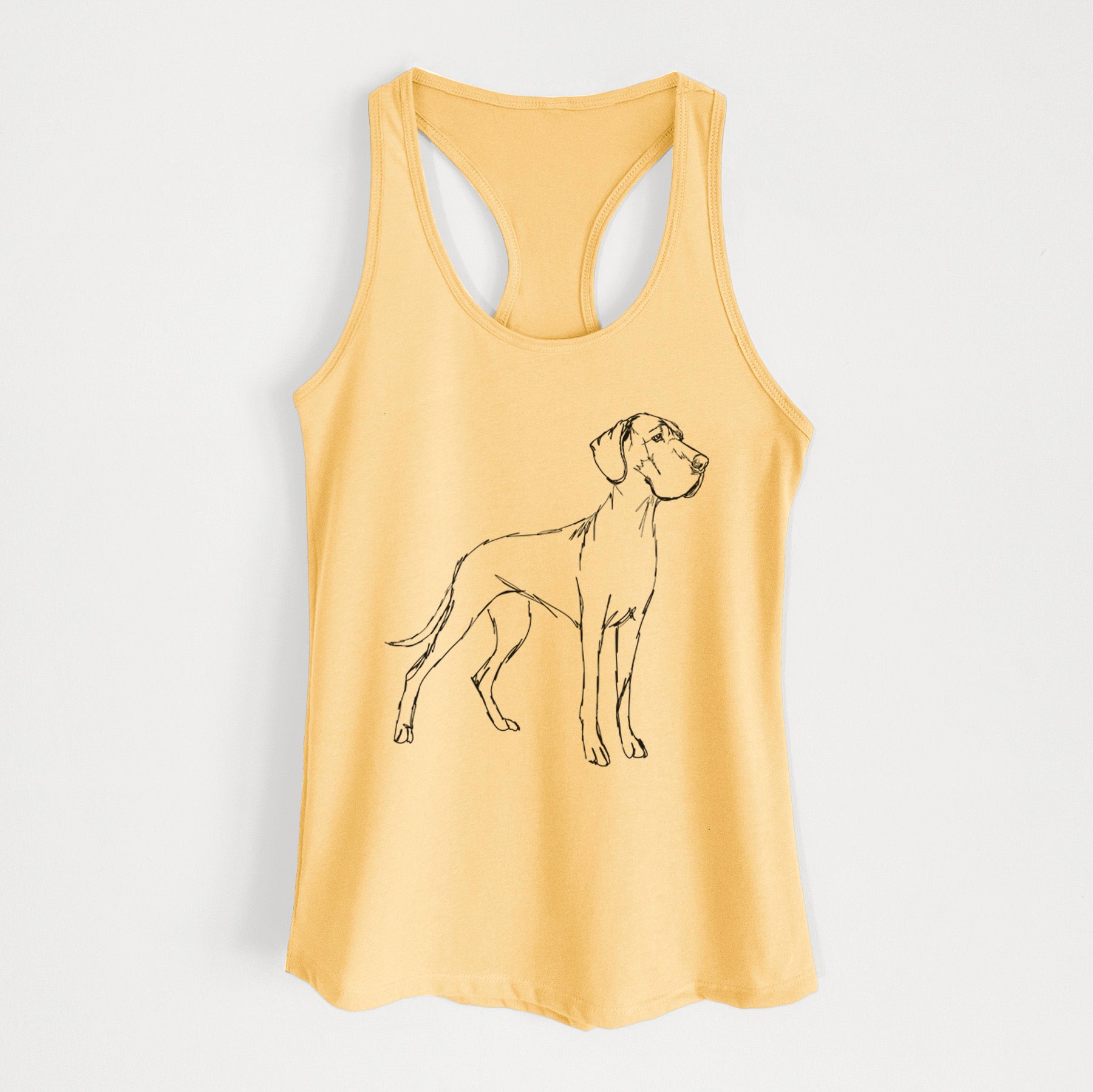 Doodled Layla the Great Dane - Women's Racerback Tanktop