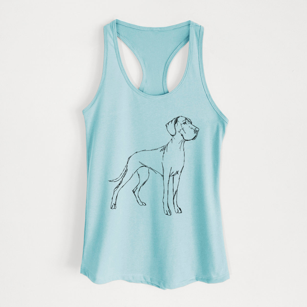 Doodled Layla the Great Dane - Women&#39;s Racerback Tanktop