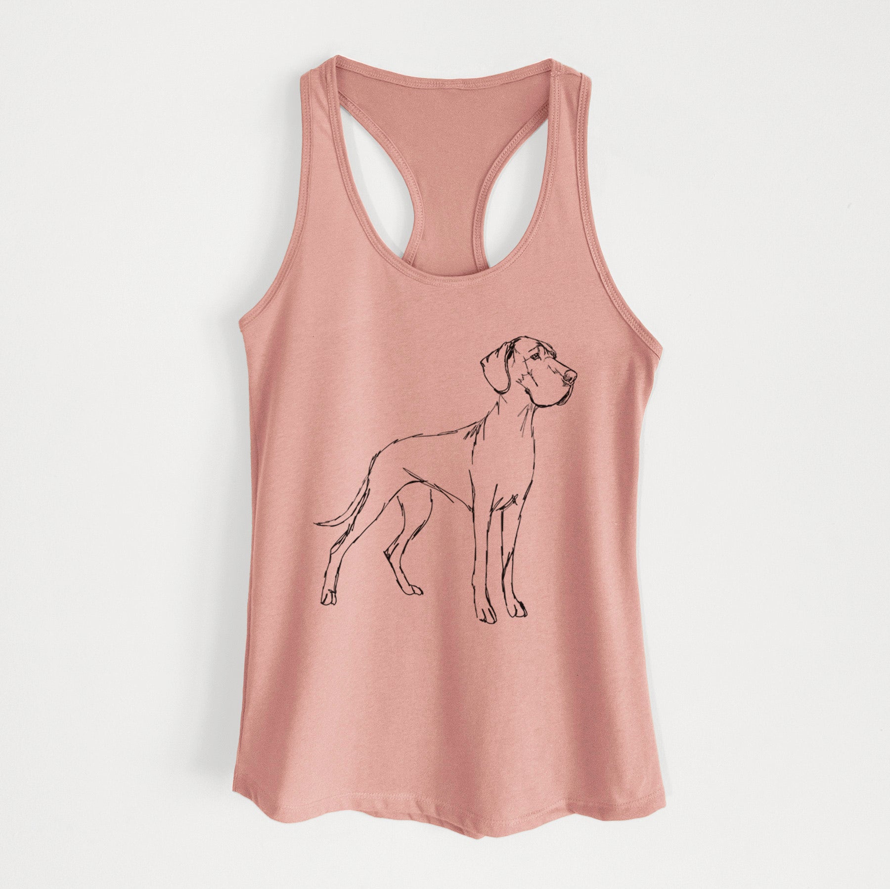 Doodled Layla the Great Dane - Women's Racerback Tanktop