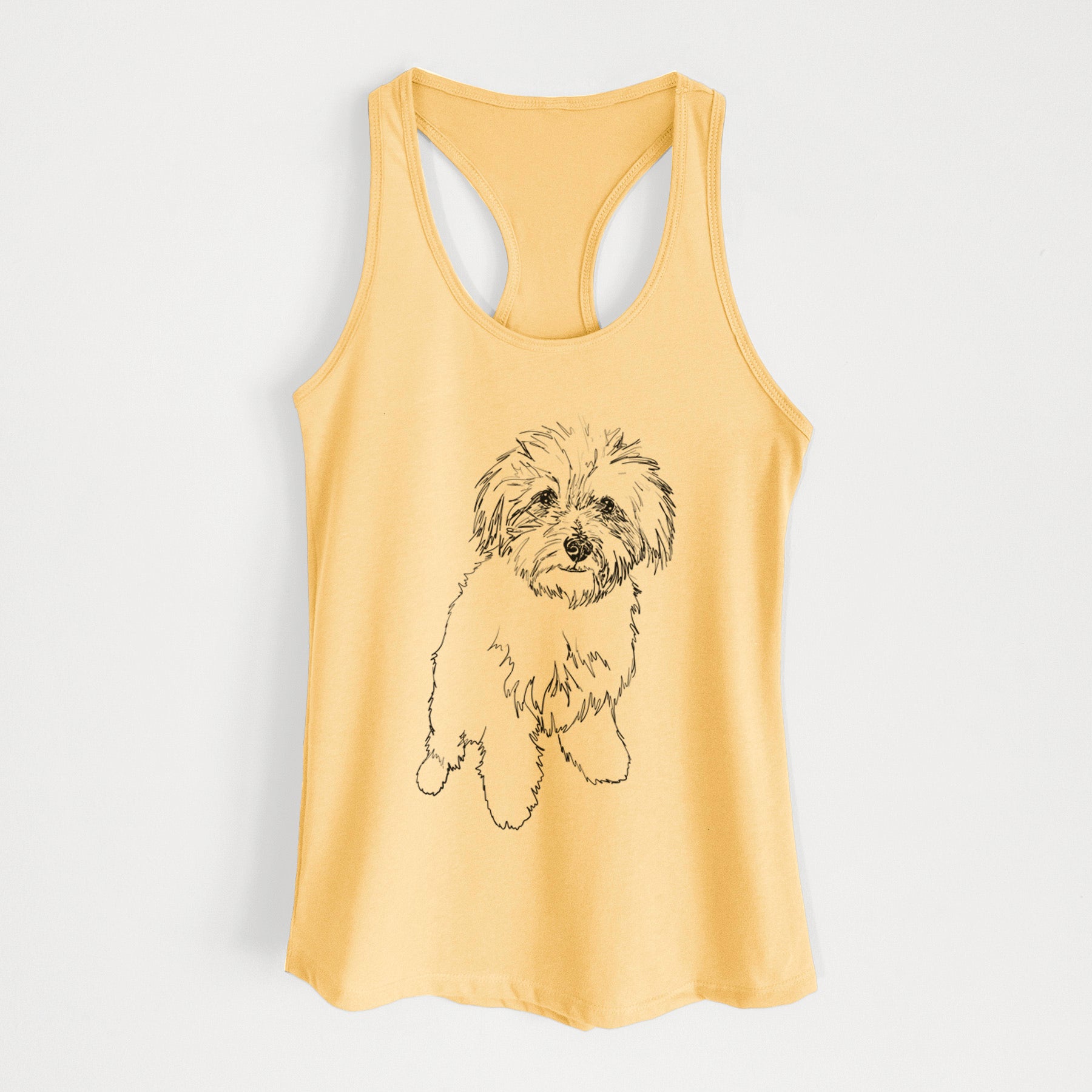 Doodled Leo the Mixed Breed - Women's Racerback Tanktop