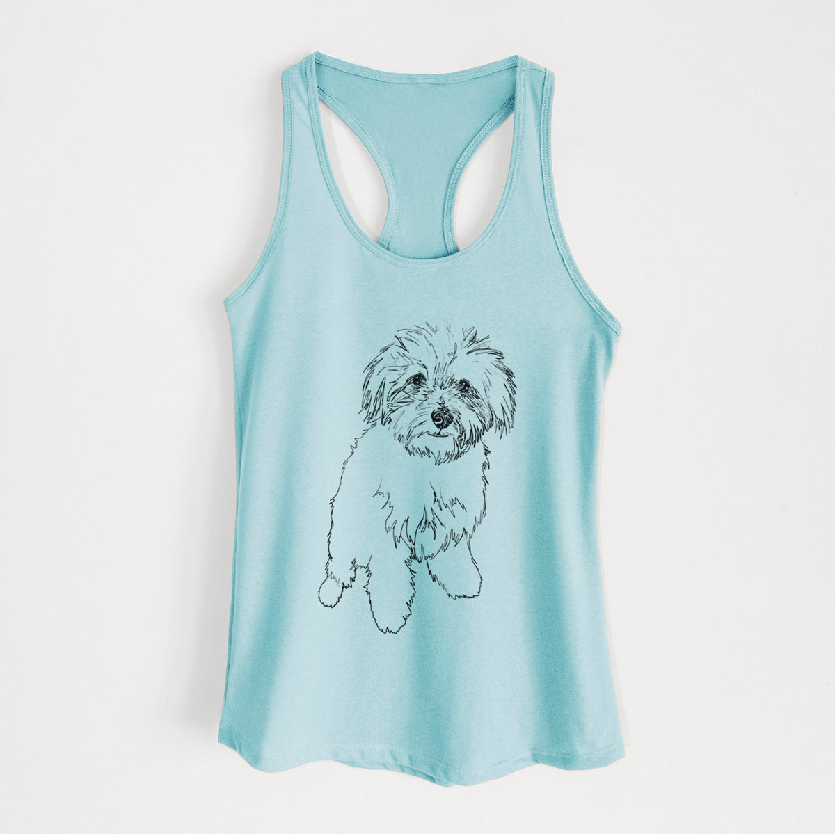 Doodled Leo the Mixed Breed - Women&#39;s Racerback Tanktop