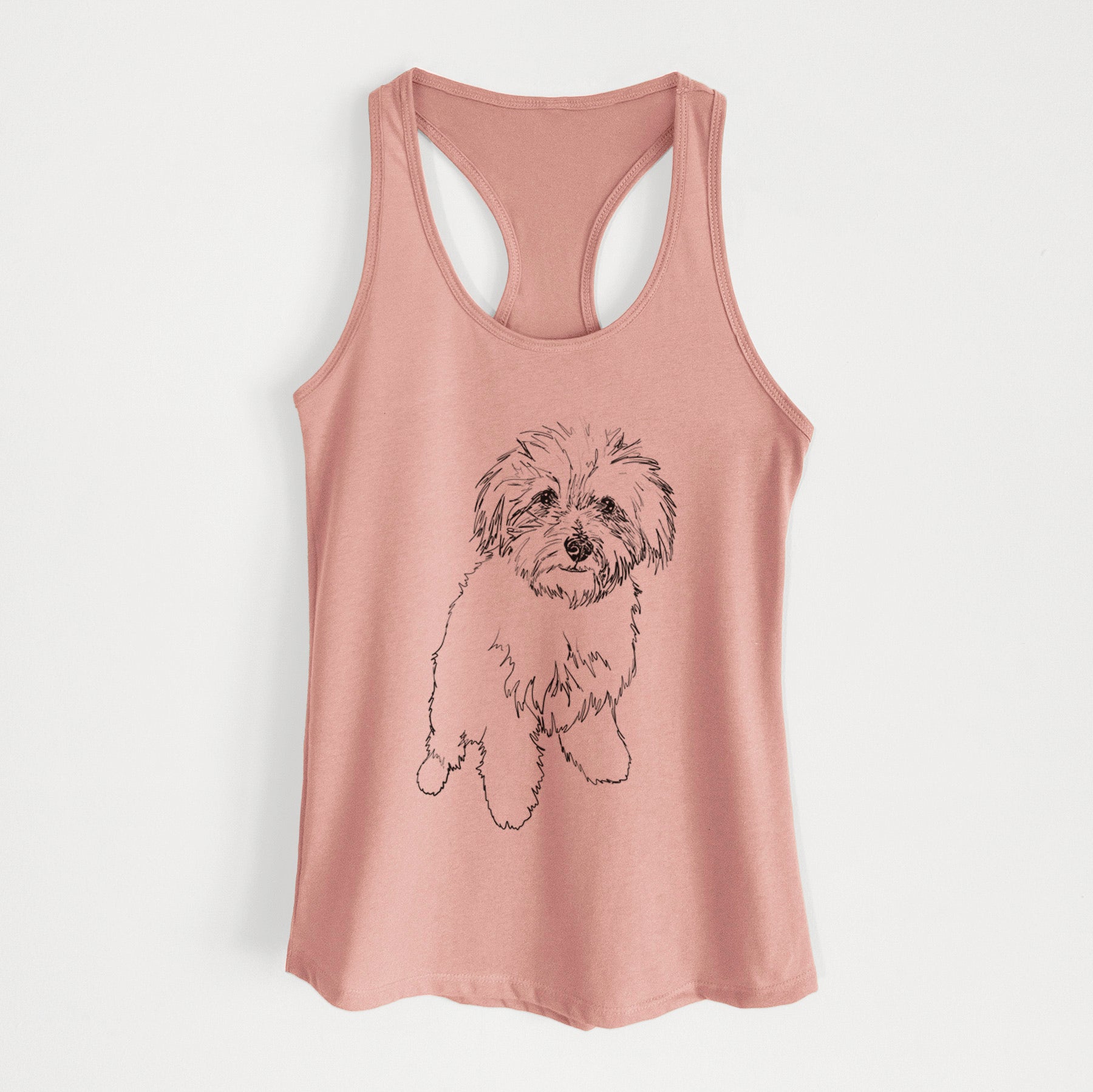 Doodled Leo the Mixed Breed - Women's Racerback Tanktop