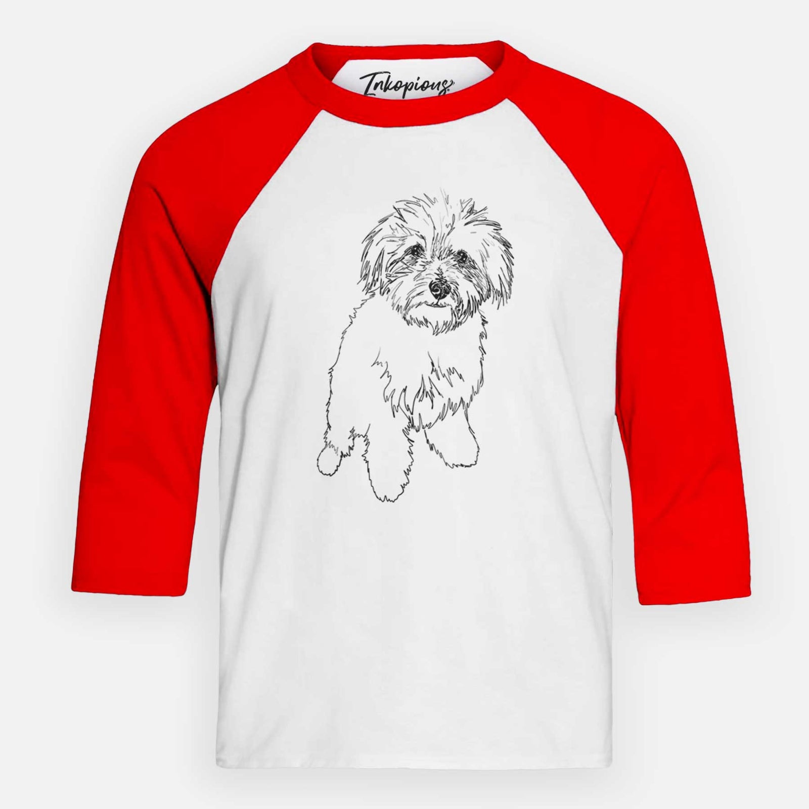 Doodled Leo the Mixed Breed - Youth 3/4 Long Sleeve