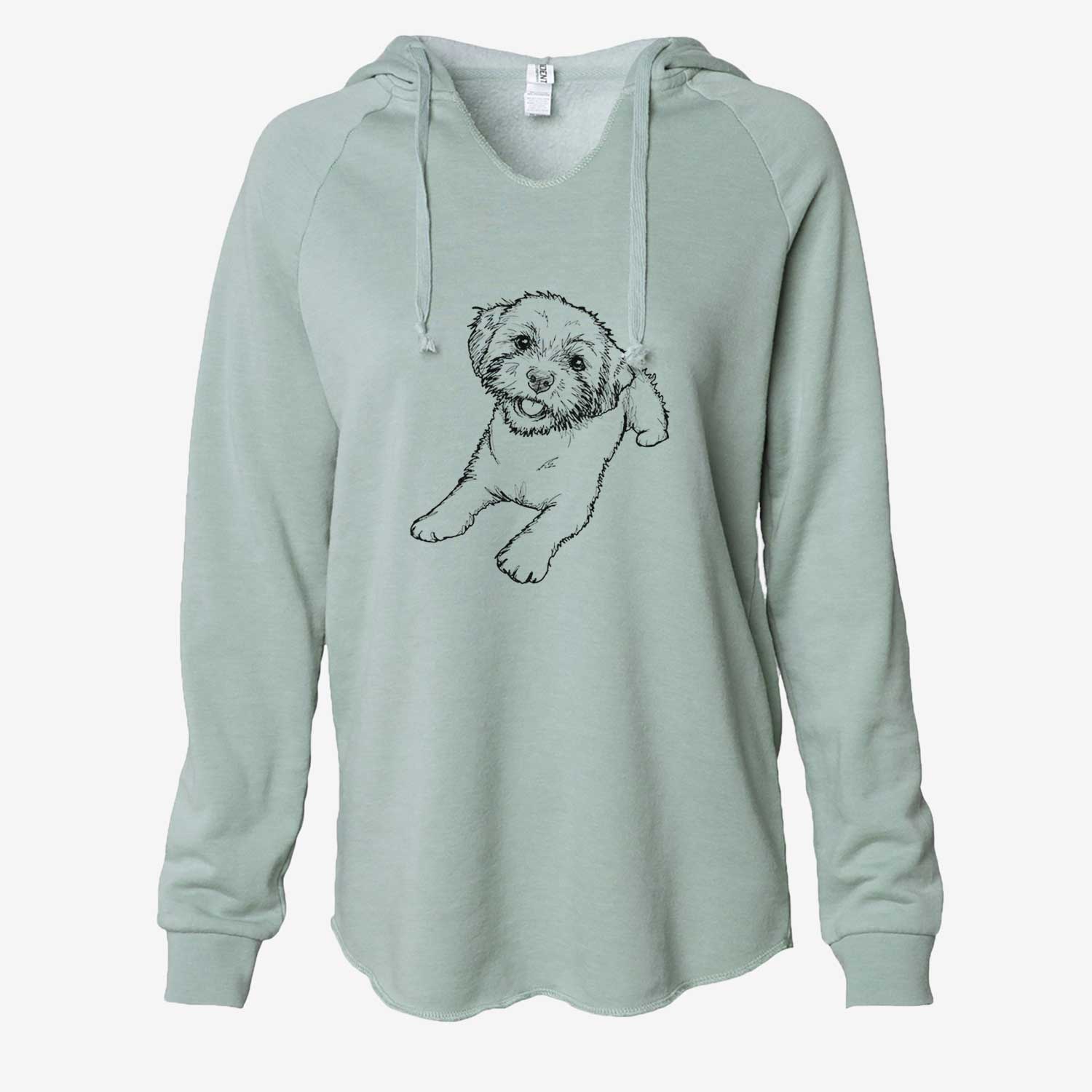 Doodled Lexi the Shichon - Cali Wave Hooded Sweatshirt