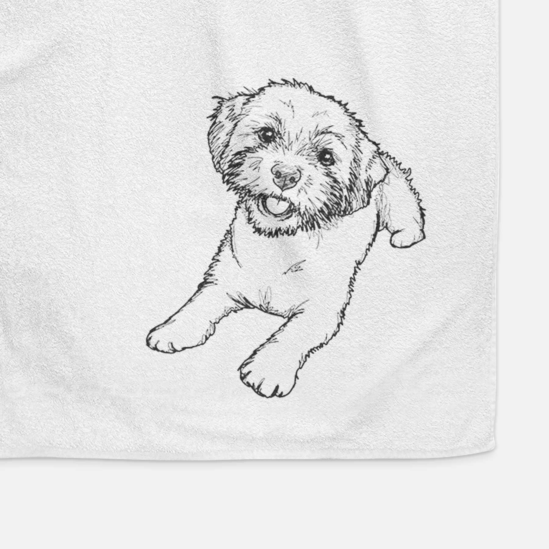 Doodled Lexi the Shichon Decorative Hand Towel