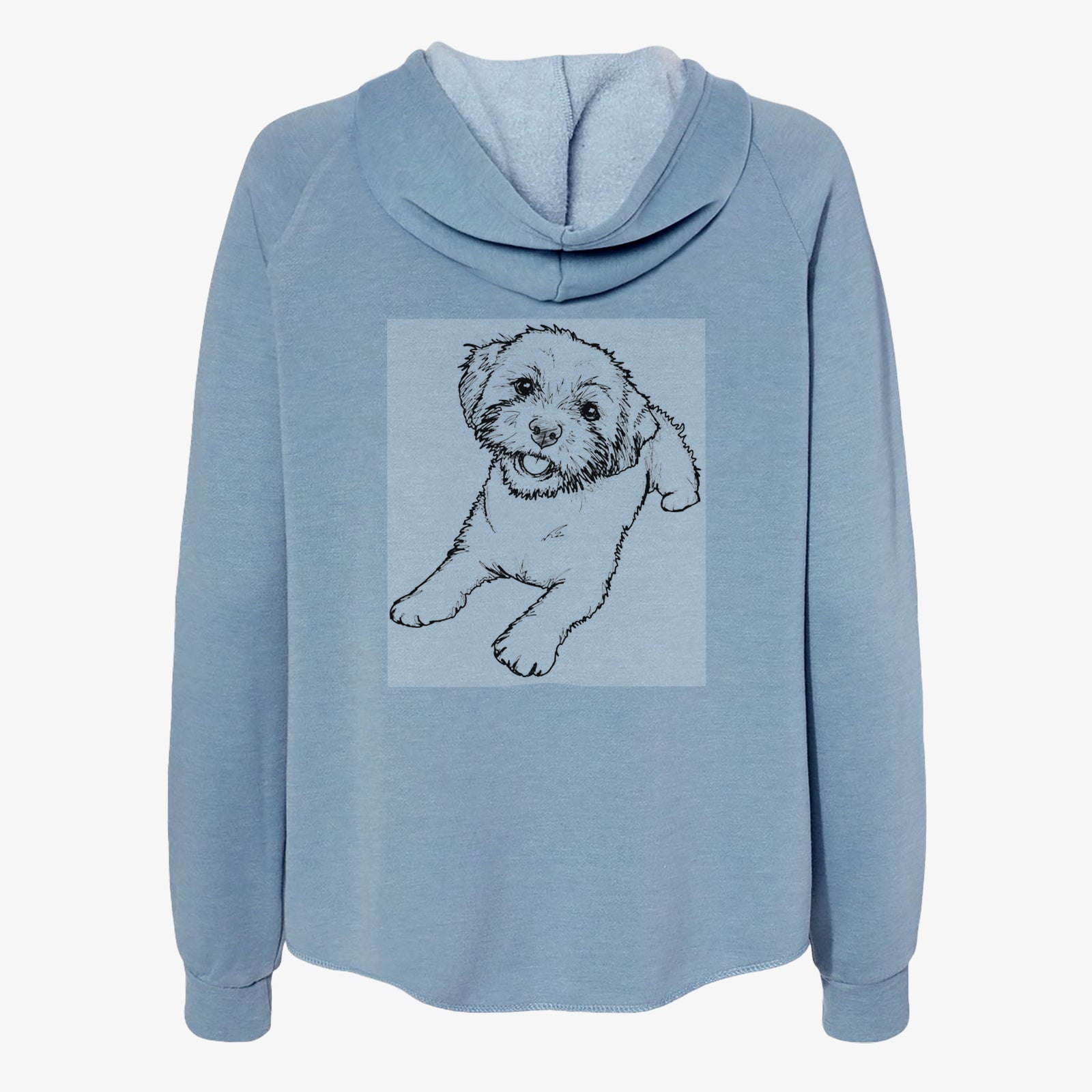 Doodled Lexi the Shichon - Women's Cali Wave Zip-Up Sweatshirt