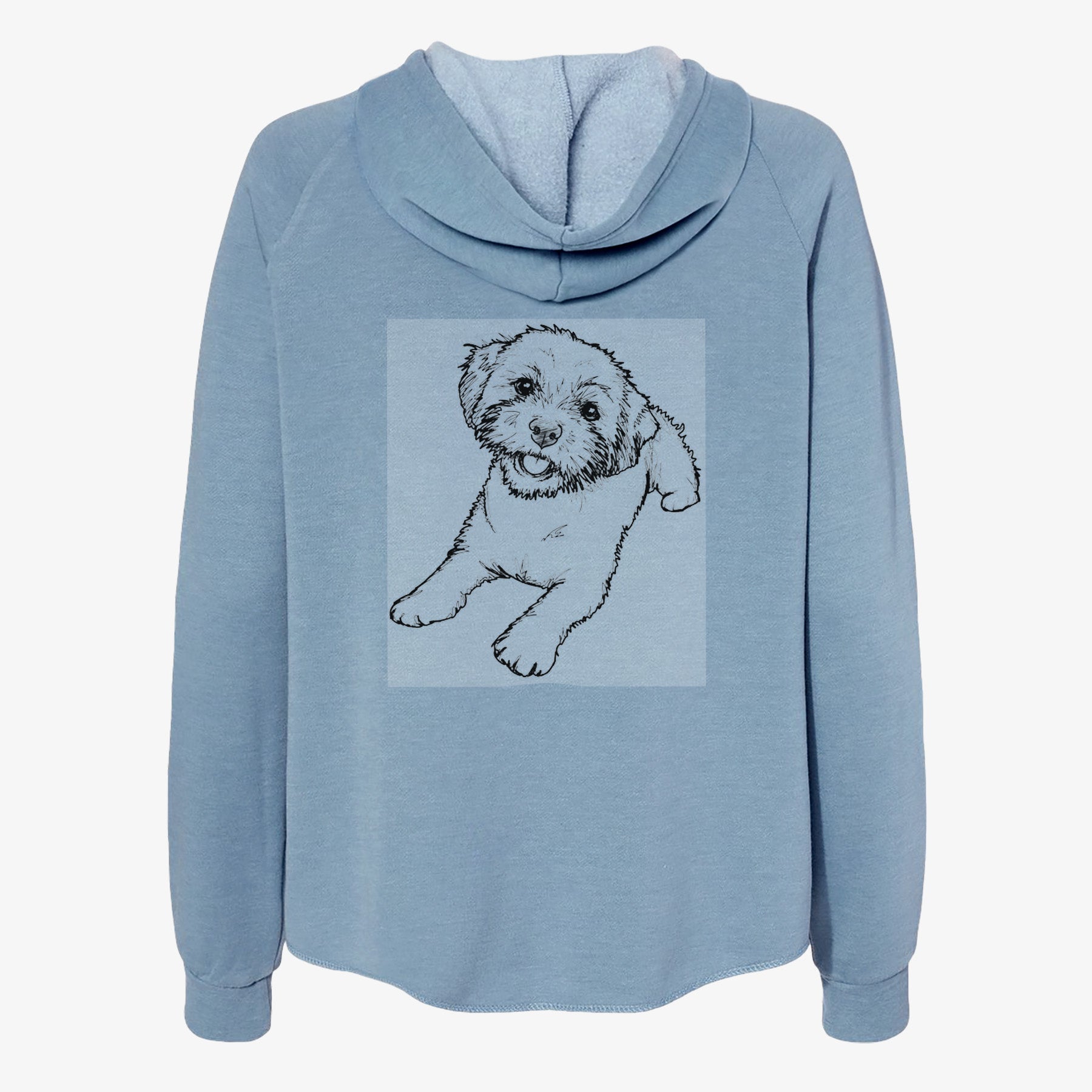 Doodled Lexi the Shichon - Women's Cali Wave Zip-Up Sweatshirt