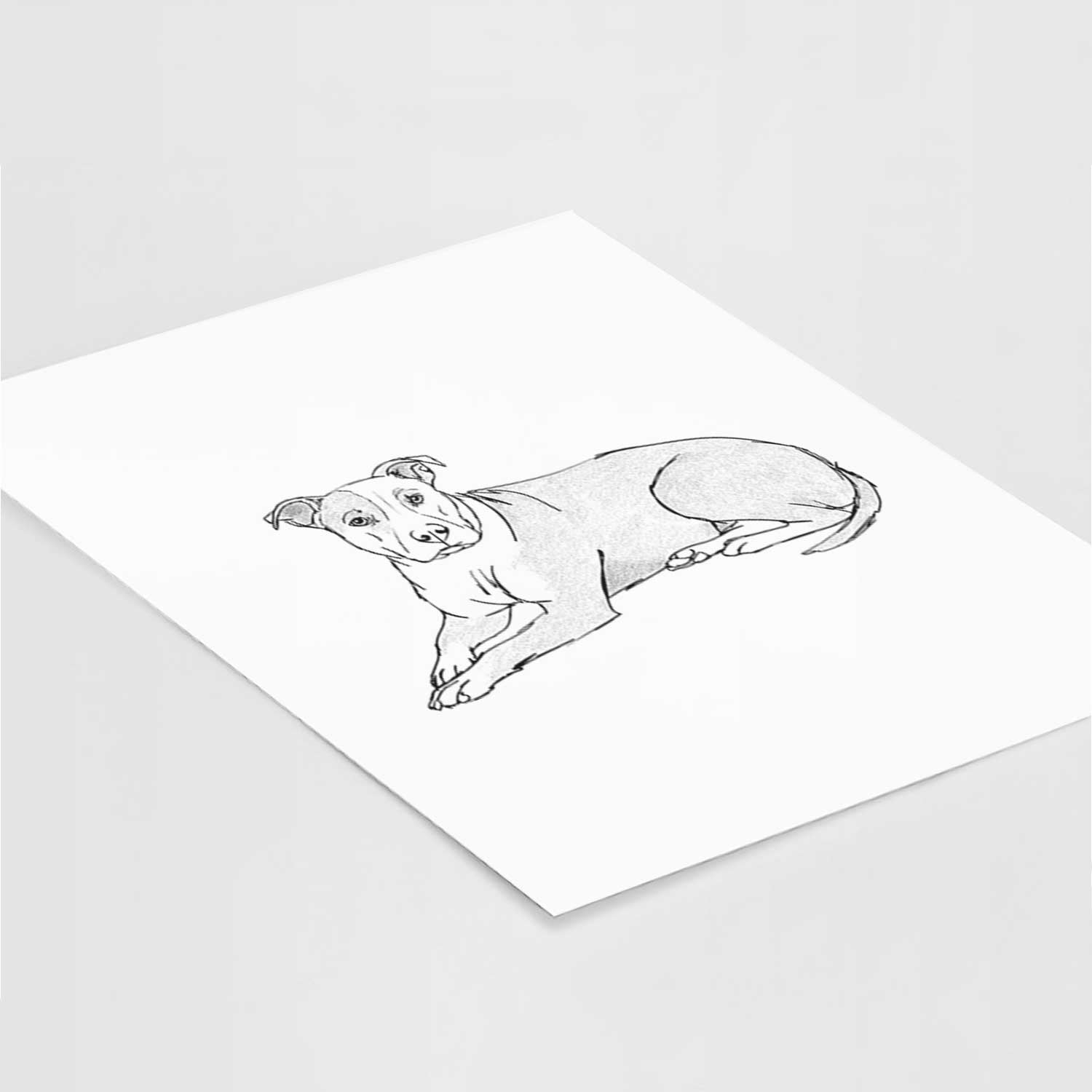 Doodled Lightning McQueen the Pitbull Mix Art Print