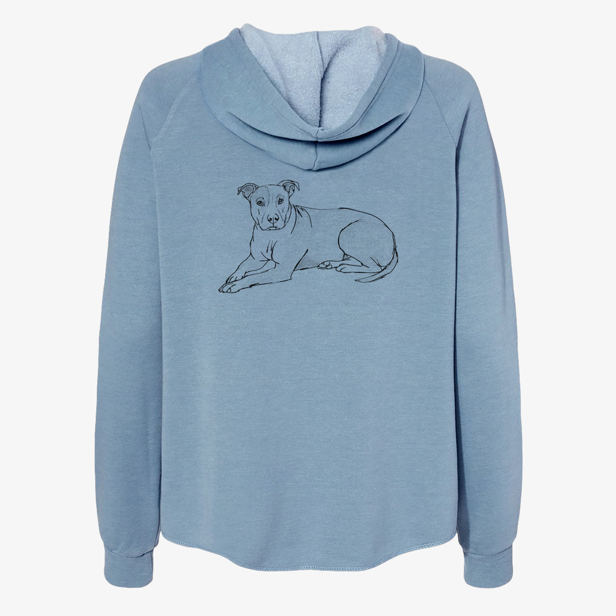 Doodled Lightning McQueen the Pitbull Mix - Women's Cali Wave Zip-Up Sweatshirt