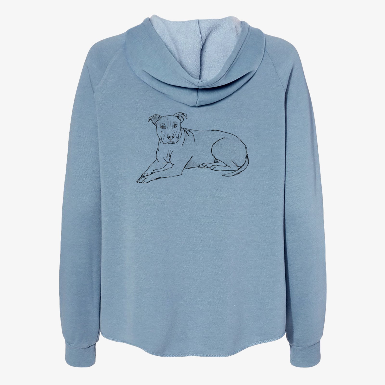 Doodled Lightning McQueen the Pitbull Mix - Women's Cali Wave Zip-Up Sweatshirt