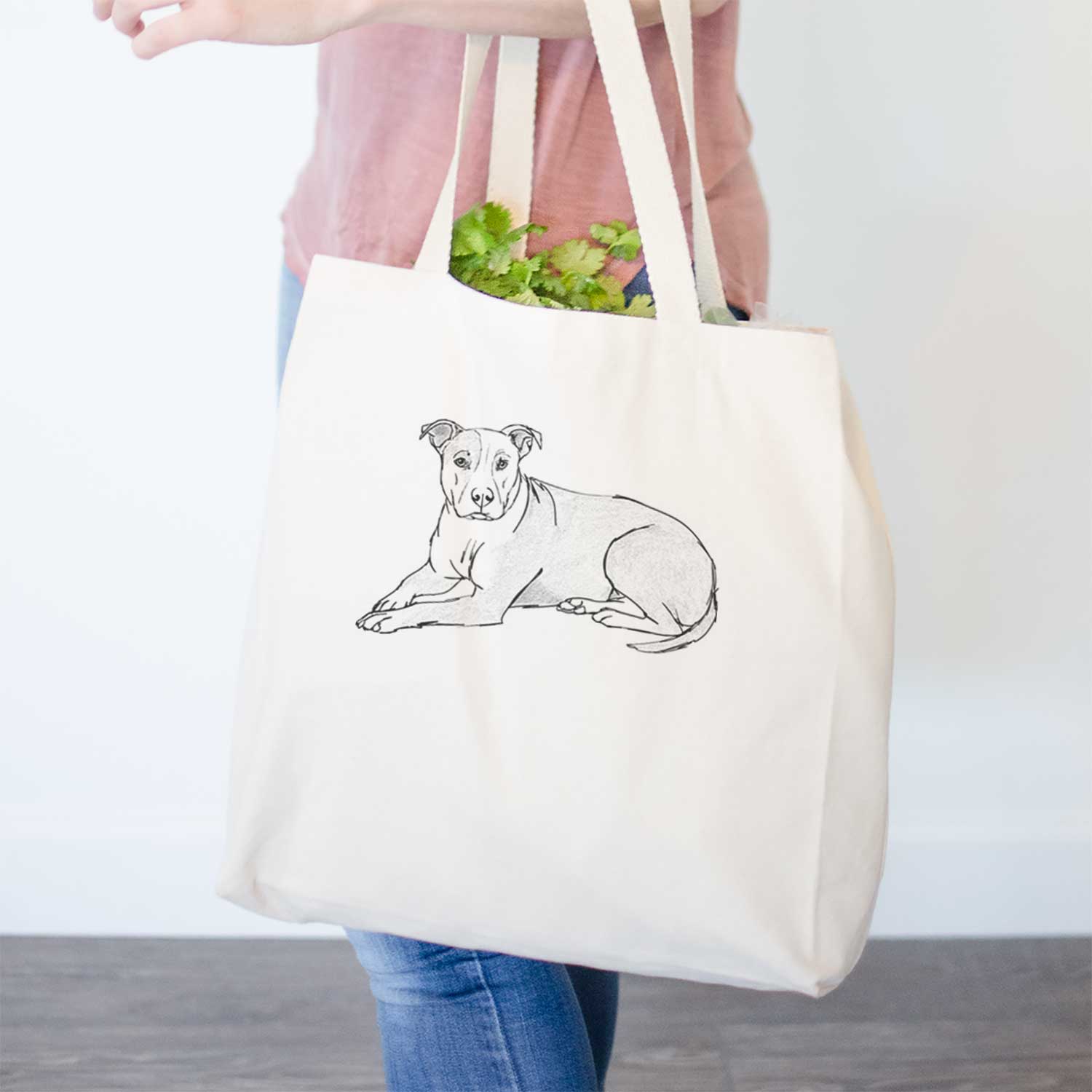 Doodled Lightning McQueen the Pitbull Mix - Tote Bag