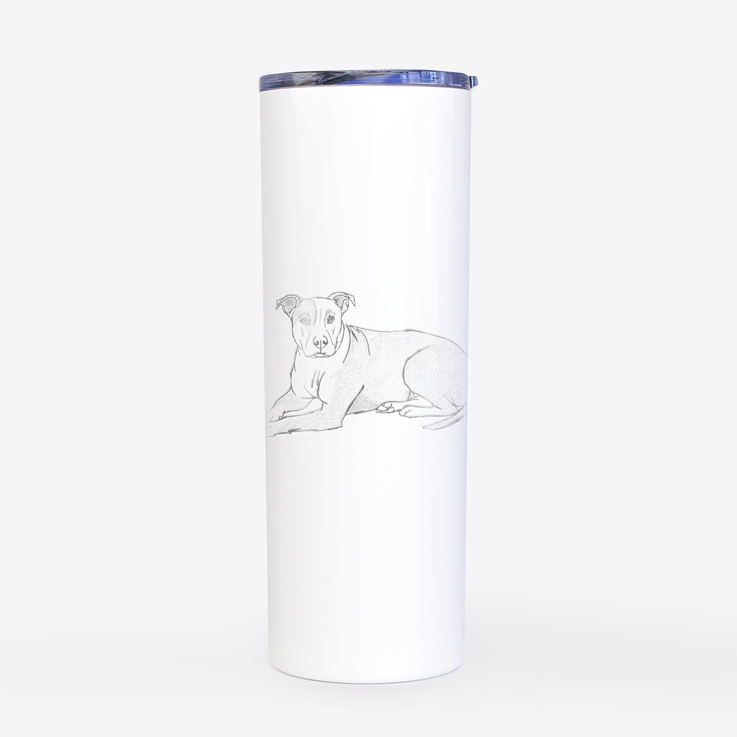 Doodled Lightning McQueen the Pitbull Mix - 20oz Skinny Tumbler