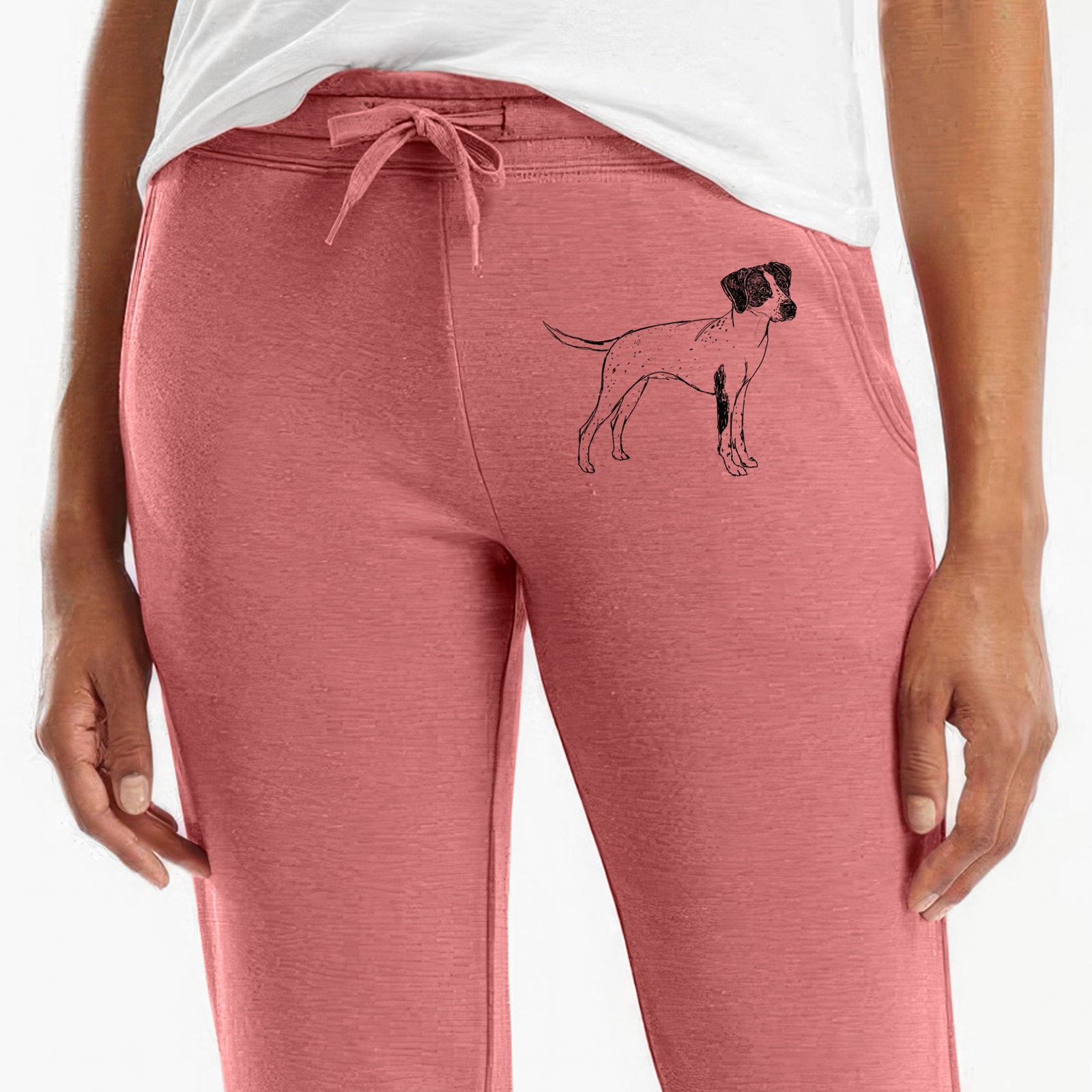 Doodled Lilly the English Pointer - Women's Cali Wave Joggers