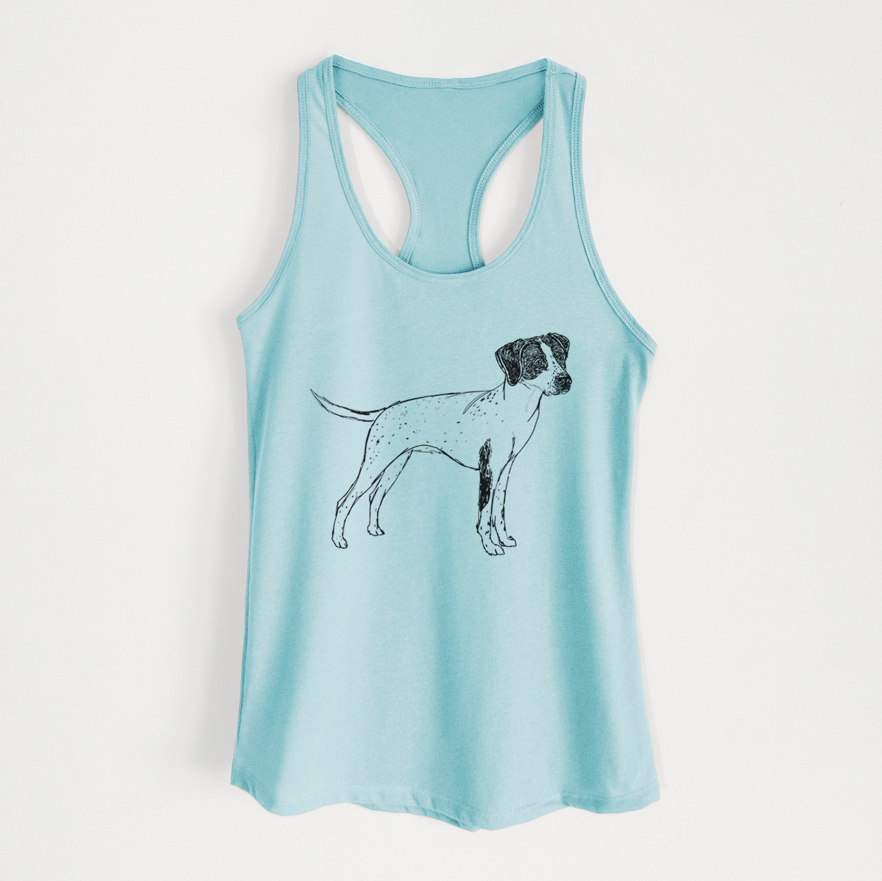 Doodled Lilly the English Pointer - Women's Racerback Tanktop