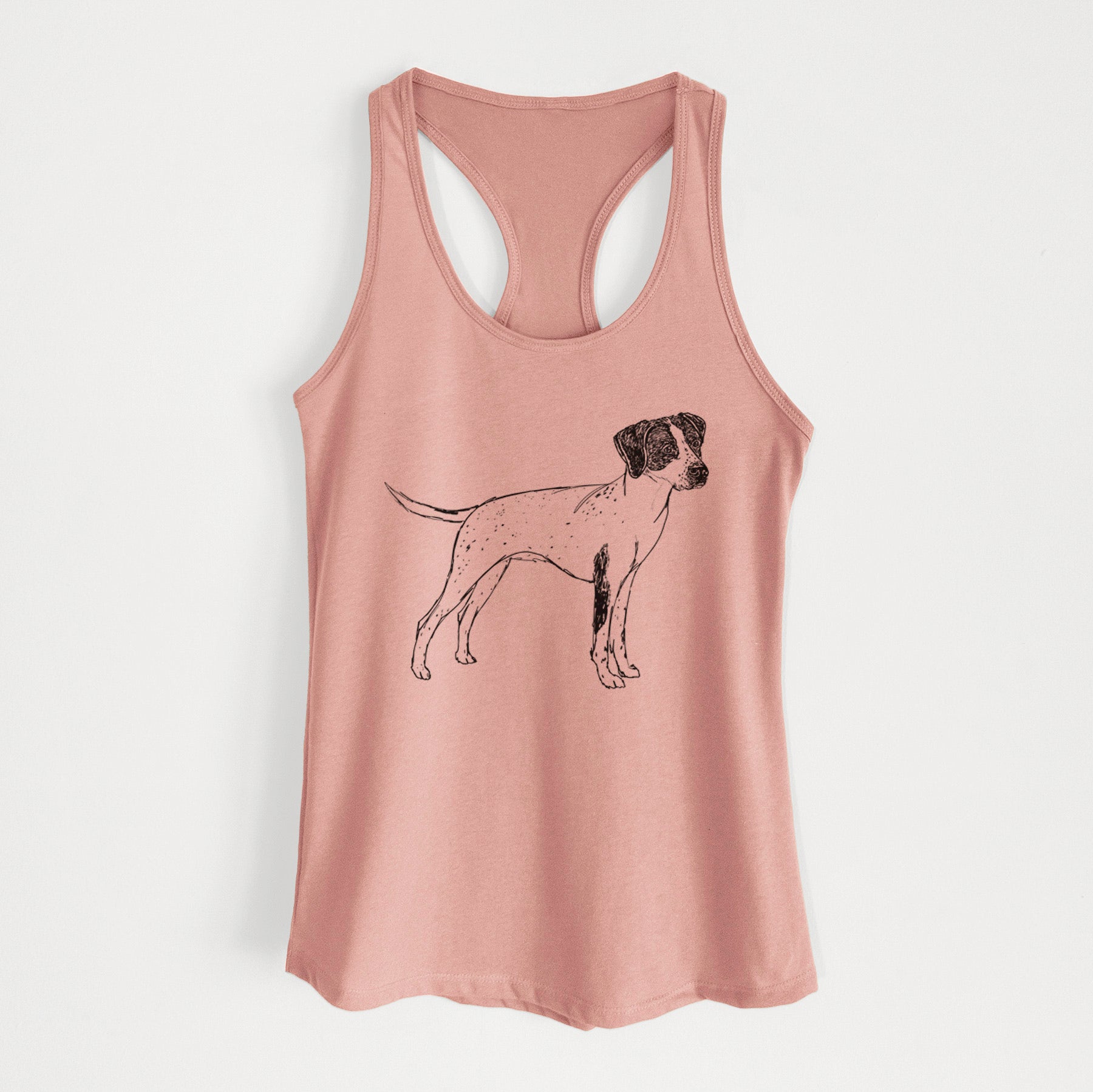 Doodled Lilly the English Pointer - Women's Racerback Tanktop