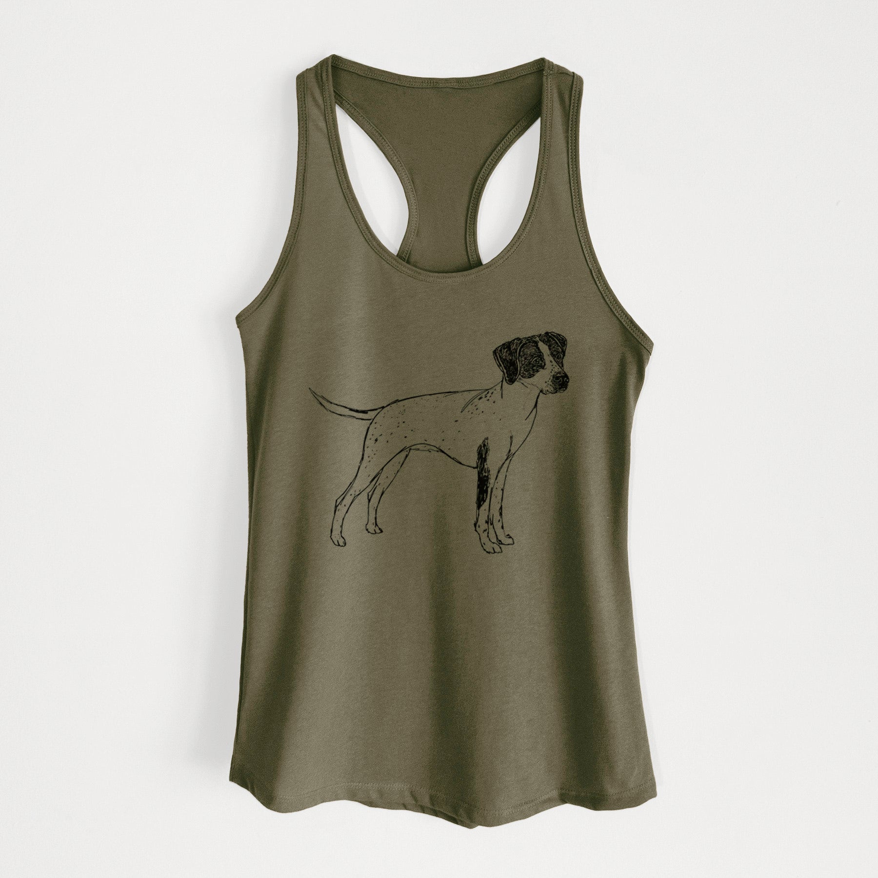 Doodled Lilly the English Pointer - Women's Racerback Tanktop