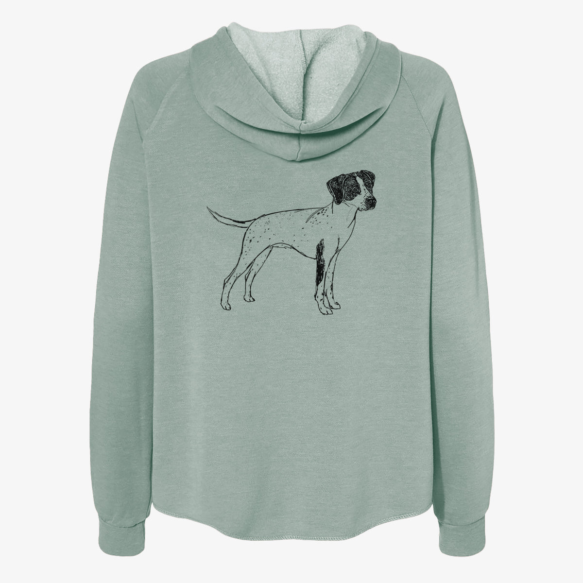 Doodled Lilly the English Pointer - Women's Cali Wave Zip-Up Sweatshirt