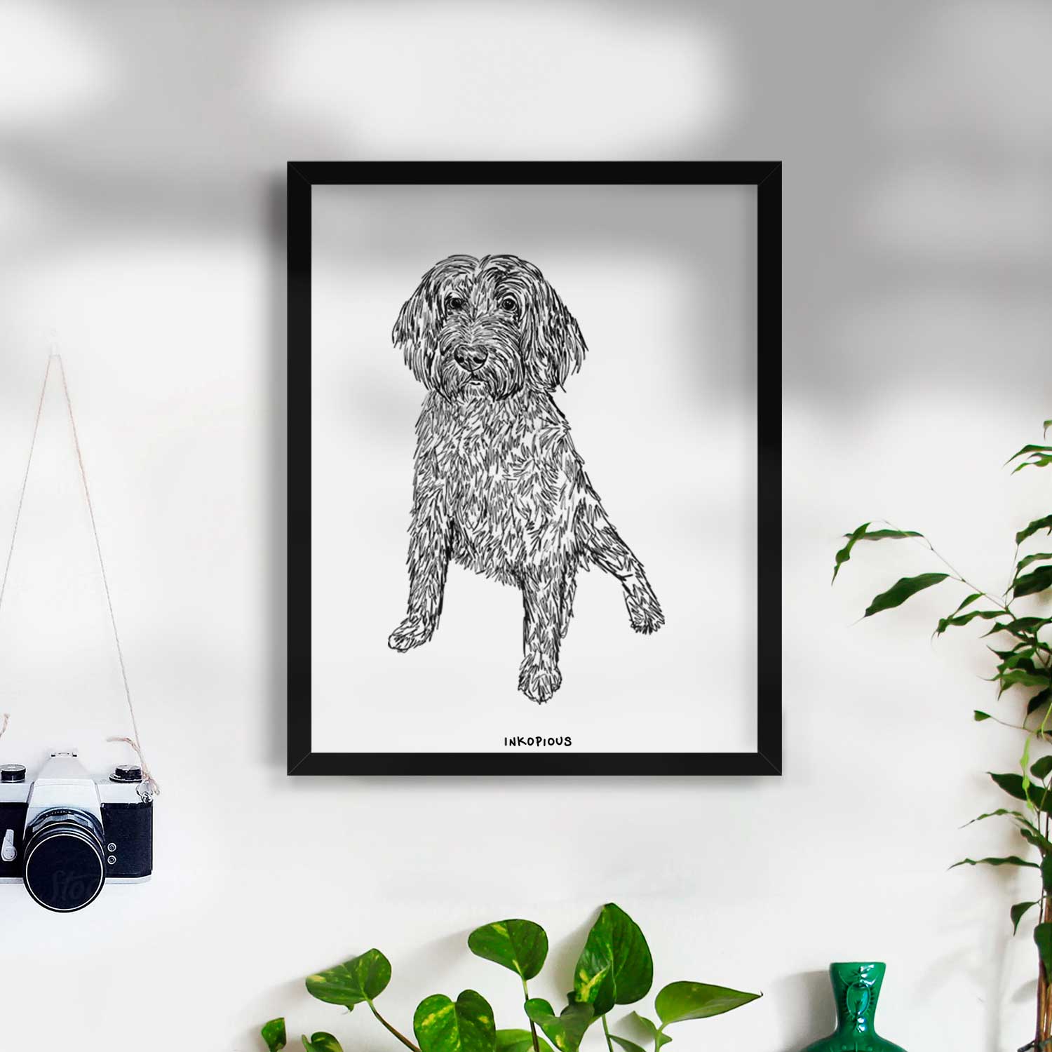 Doodled Lily the Goldendoodle Art Print