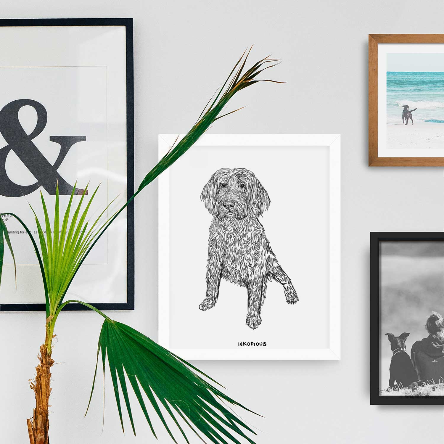 Doodled Lily the Goldendoodle Art Print