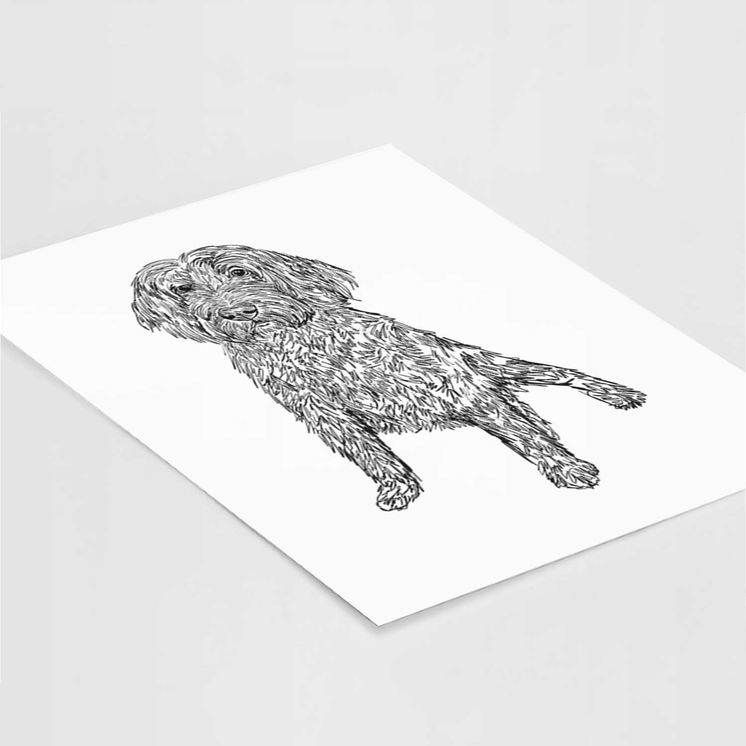 Doodled Lily the Goldendoodle Art Print