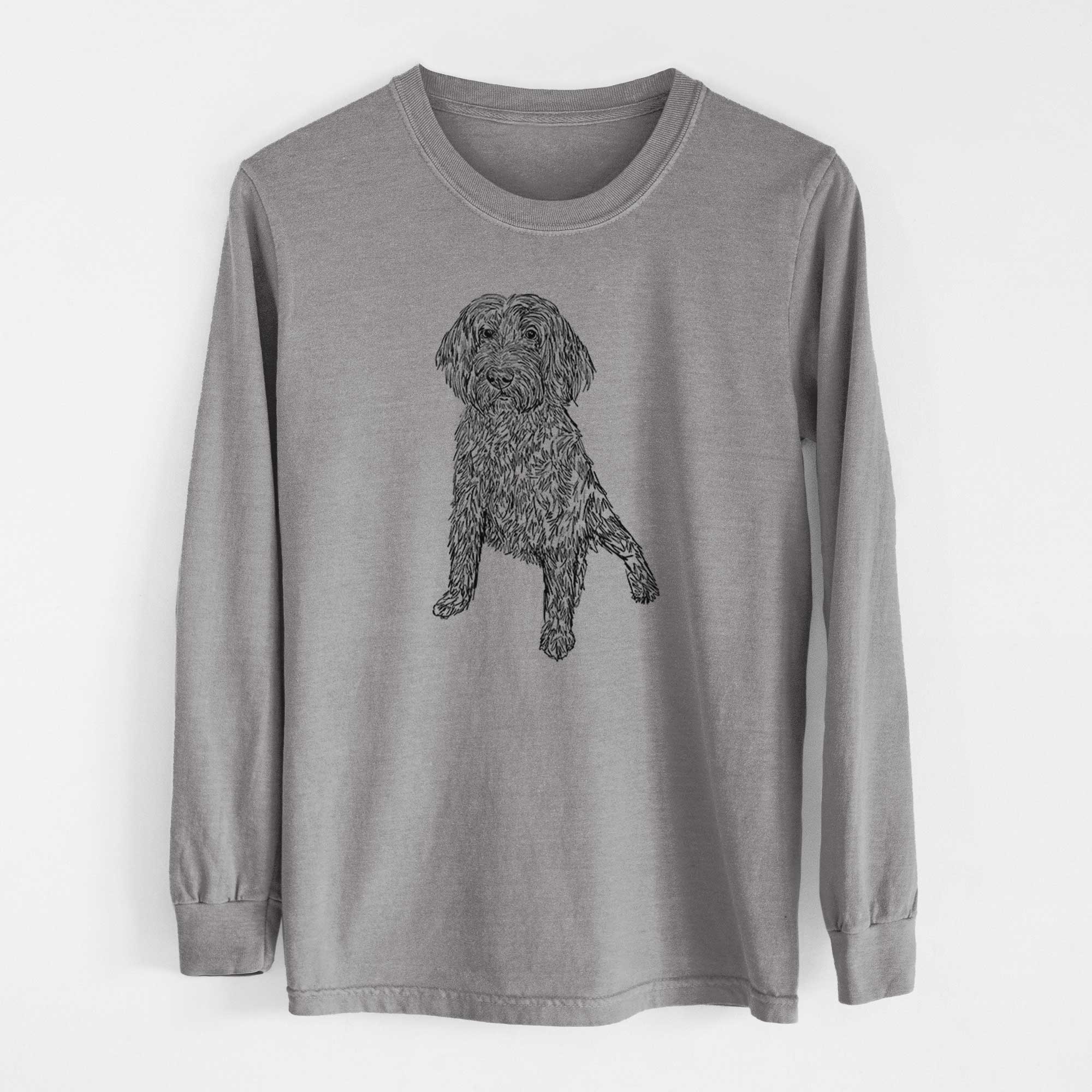 Doodled Lily the Goldendoodle - Heavyweight 100% Cotton Long Sleeve