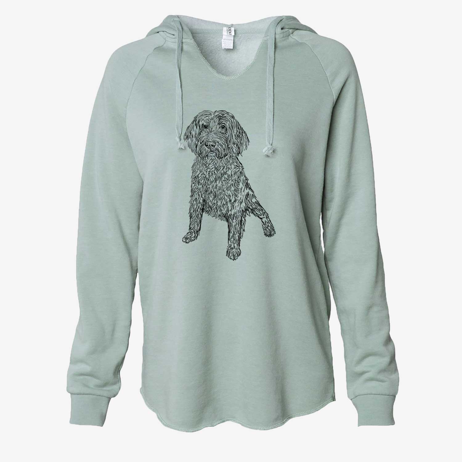 Doodled Lily the Goldendoodle - Cali Wave Hooded Sweatshirt