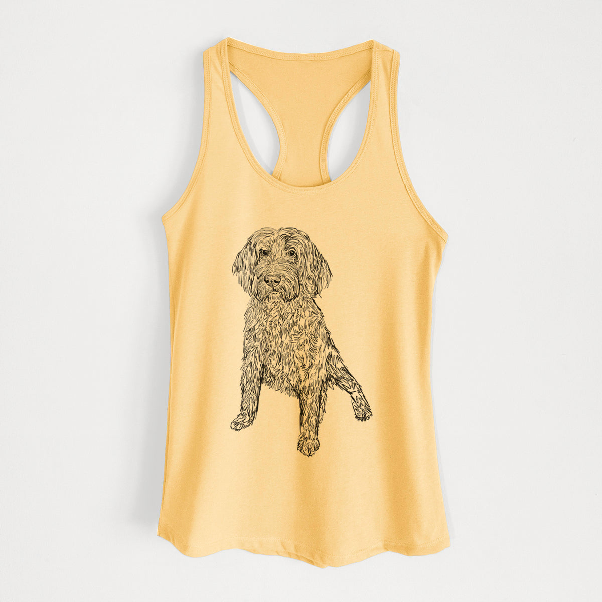 Doodled Lily the Goldendoodle - Women's Racerback Tanktop