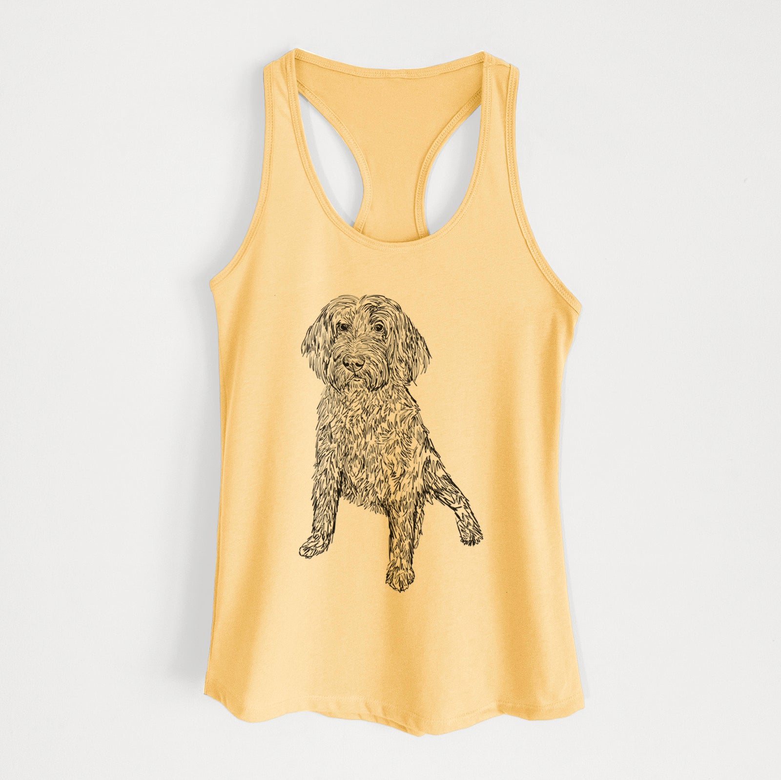 Doodled Lily the Goldendoodle - Women's Racerback Tanktop