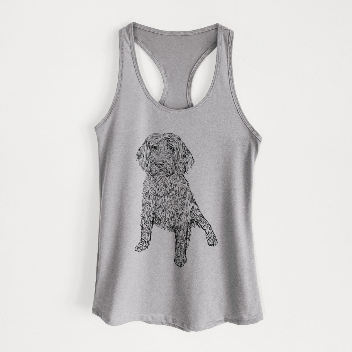 Doodled Lily the Goldendoodle - Women's Racerback Tanktop