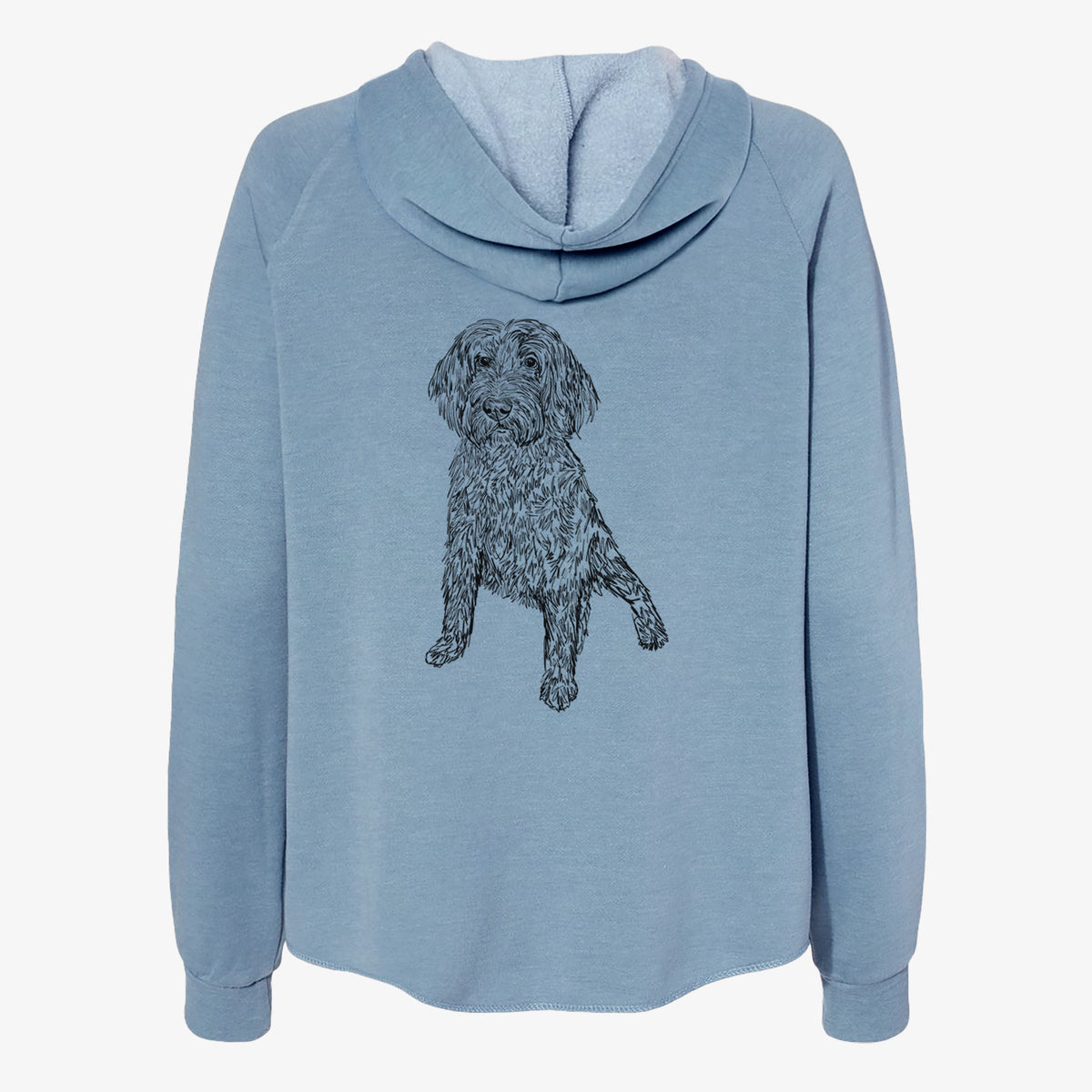 Doodled Lily the Goldendoodle - Women's Cali Wave Zip-Up Sweatshirt