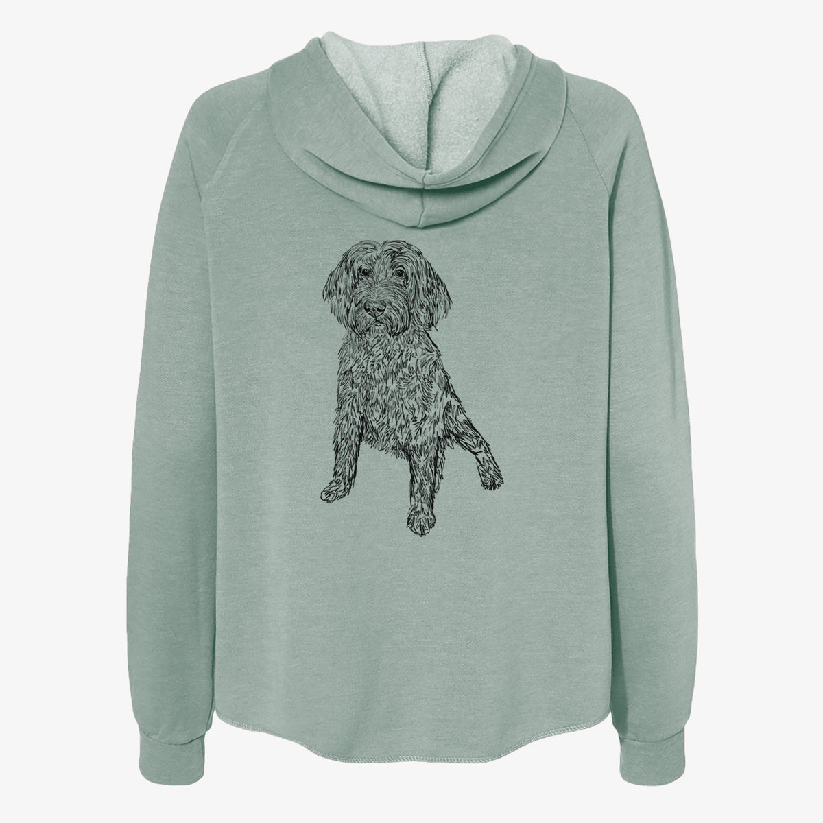 Doodled Lily the Goldendoodle - Women's Cali Wave Zip-Up Sweatshirt