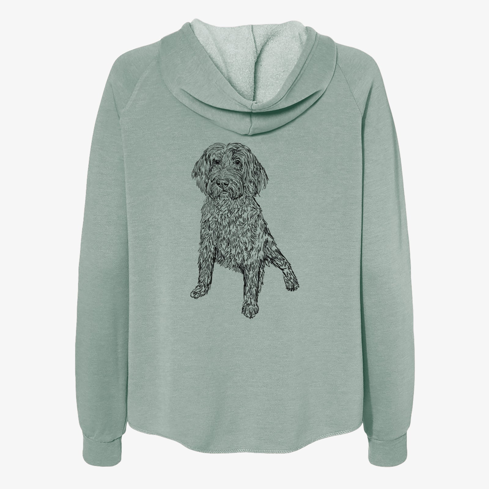 Doodled Lily the Goldendoodle - Women's Cali Wave Zip-Up Sweatshirt